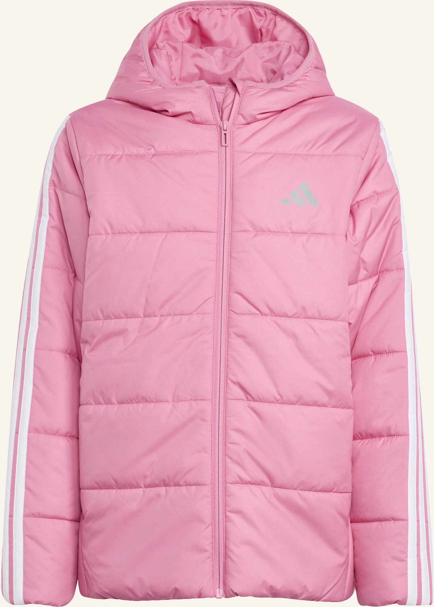 Thumbnail - Adidas Essentials 3-Streifen Gefütterte Kinderjacke pink