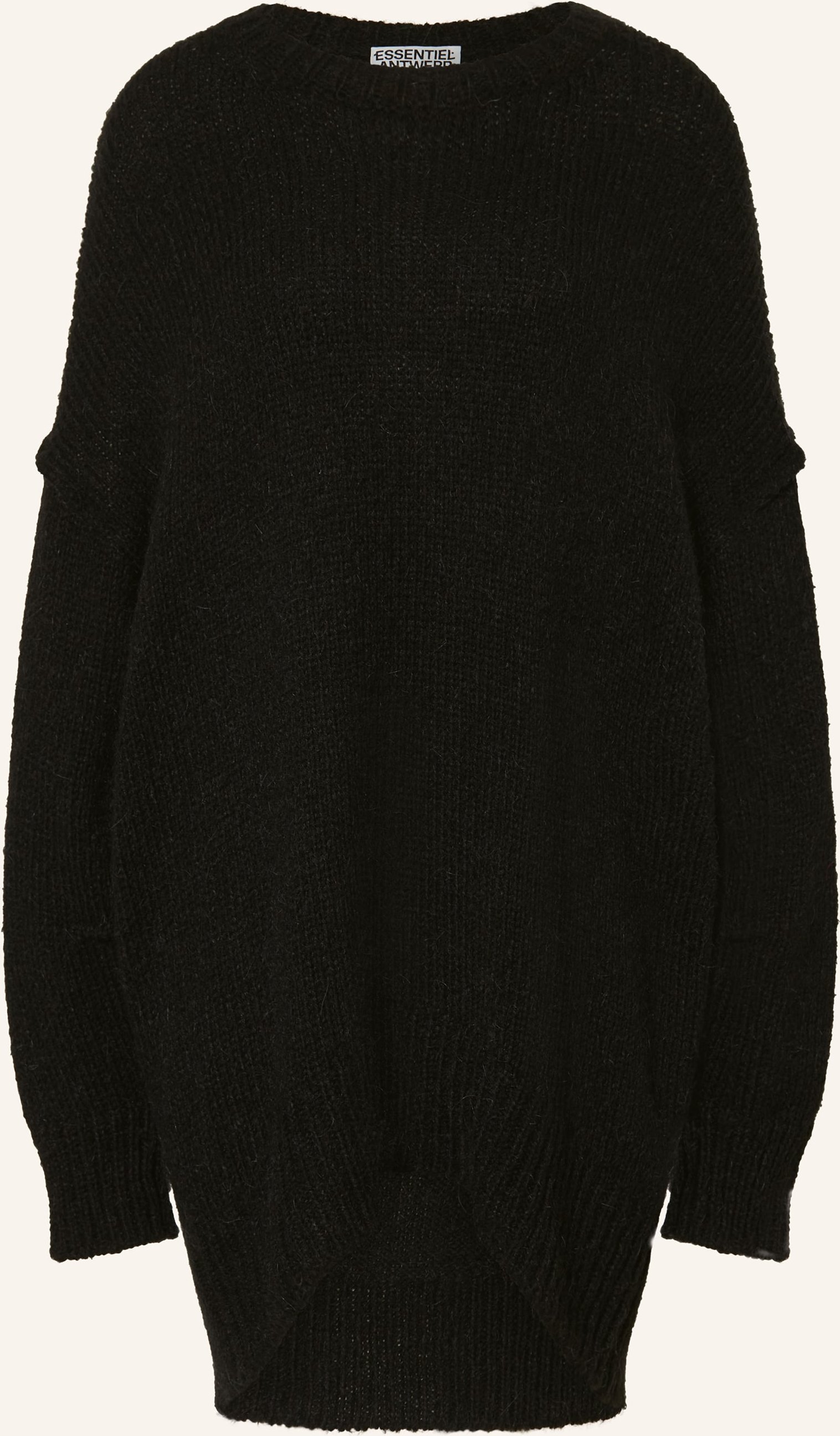 Essentiel Antwerp Oversized-Pullover Mit Rüschen schwarz