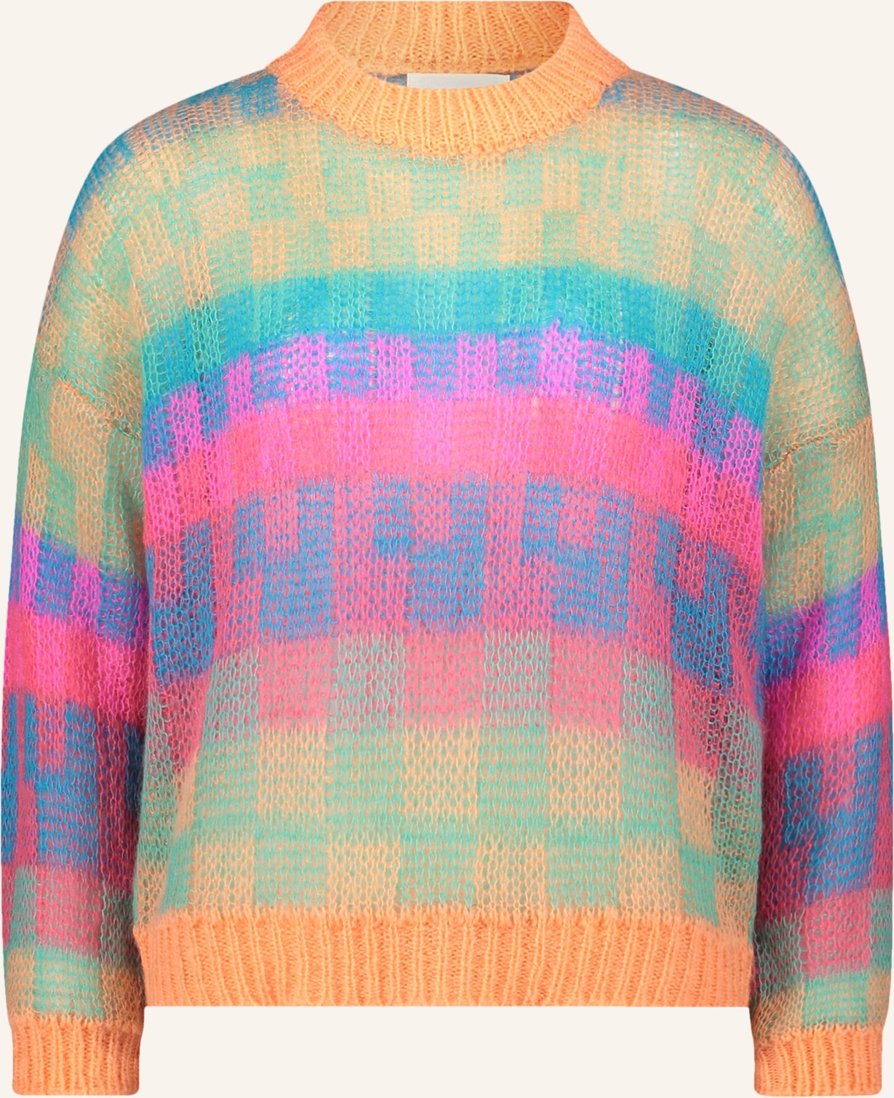 Cartoon Pullover Mit Mohair pink