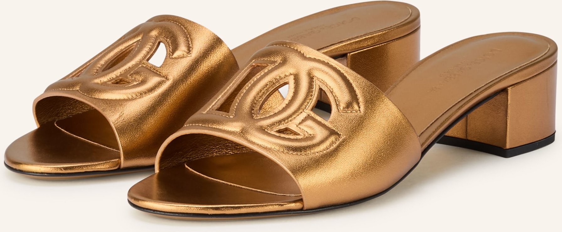 Dolce & Gabbana Mules Mit Cut-Outs gold