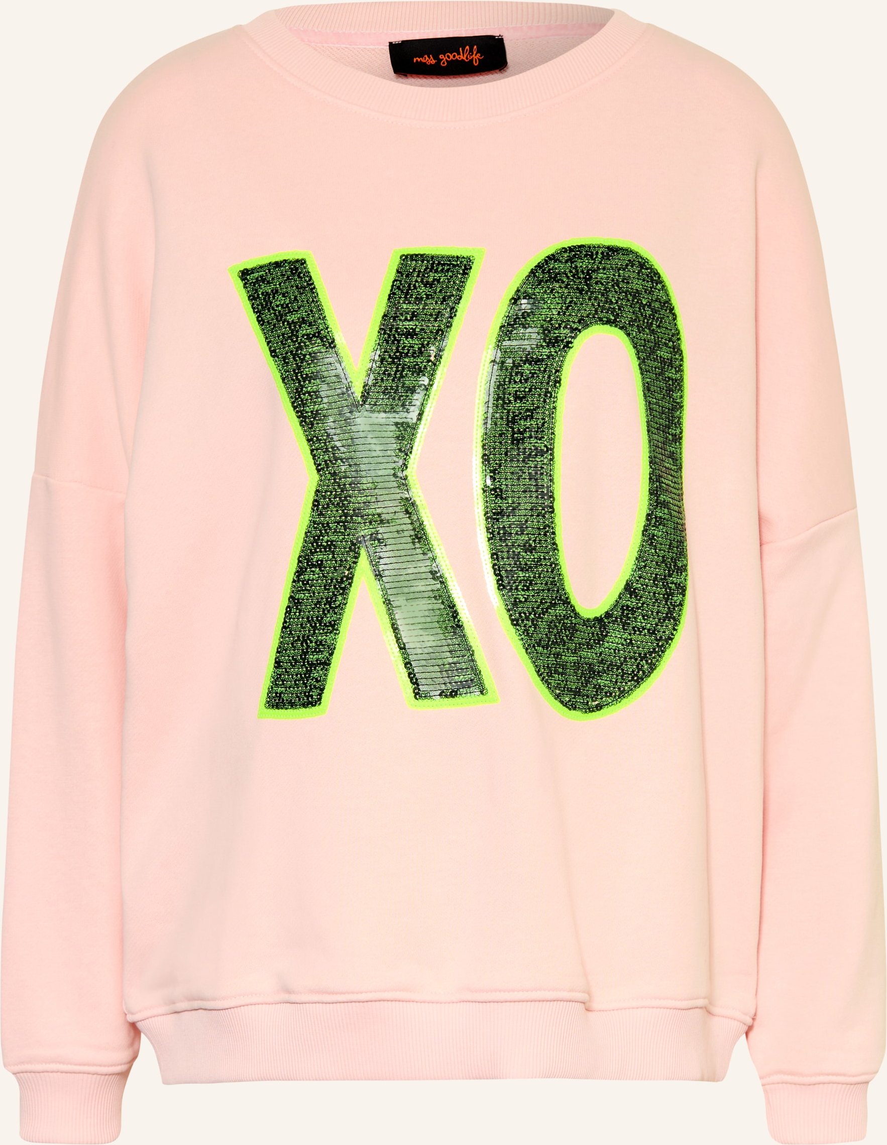 Miss Goodlife Oversized-Sweatshirt Mit Pailletten rosa