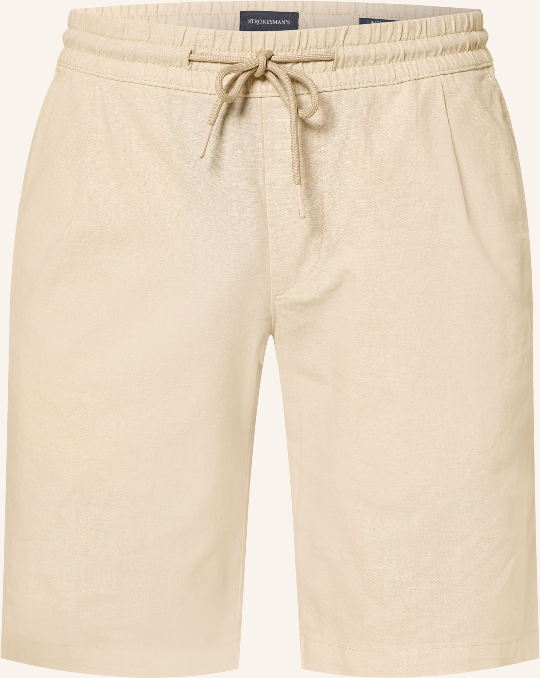Strokesman's Shorts Regular Fit Mit Leinen beige