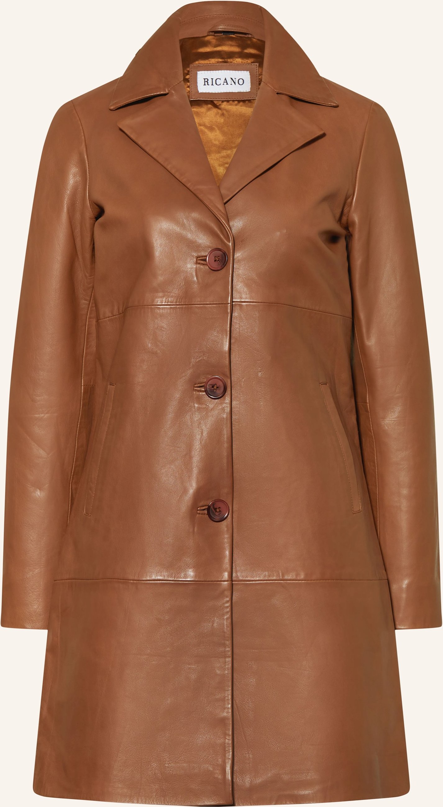 Thumbnail - Ricano Ledermantel Mariza braun
