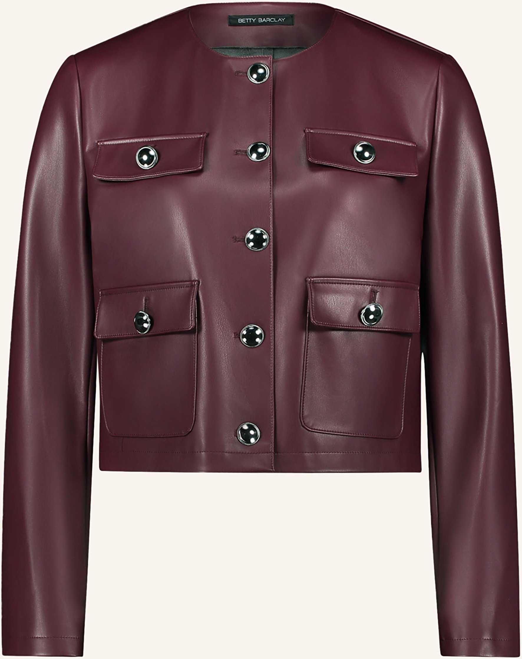 Betty Barclay Jacke In Lederoptik rot