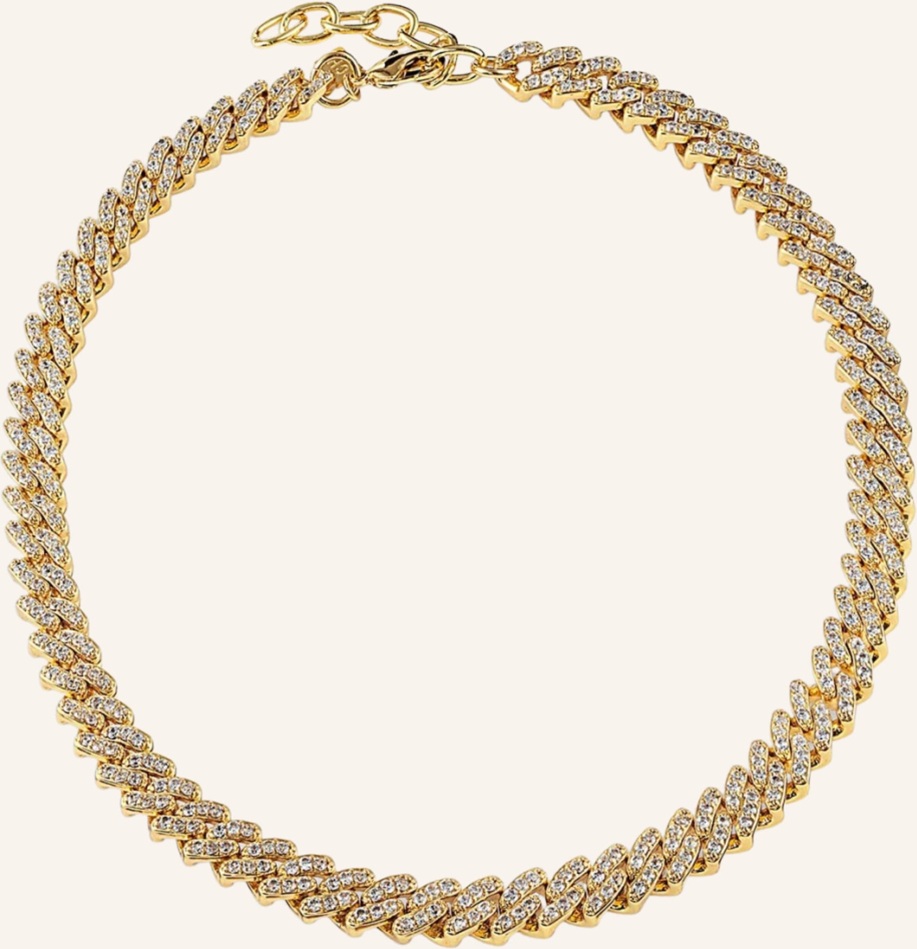 Crystal Haze Kette Mexican Chain By Glambou gold