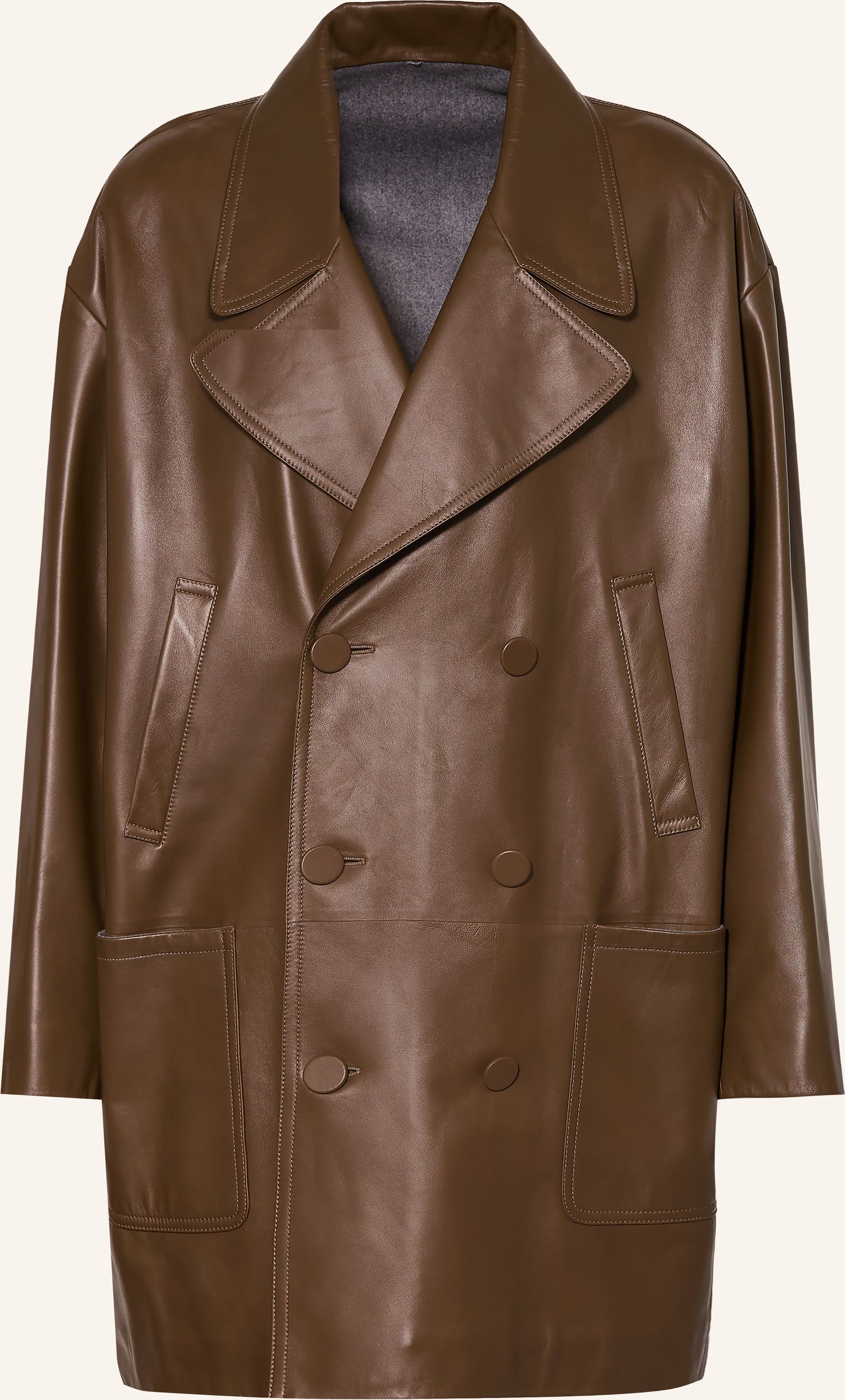 Fendi Ledermantel braun