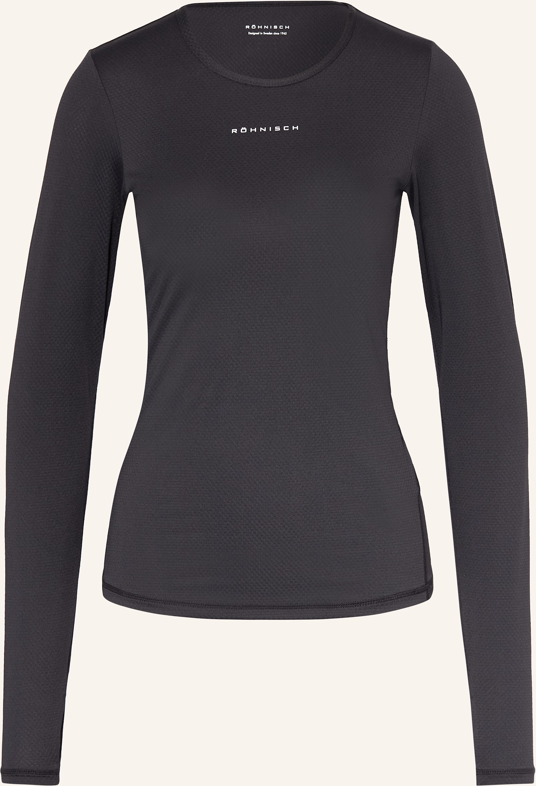 Röhnisch Longsleeve Jacquard Ls schwarz