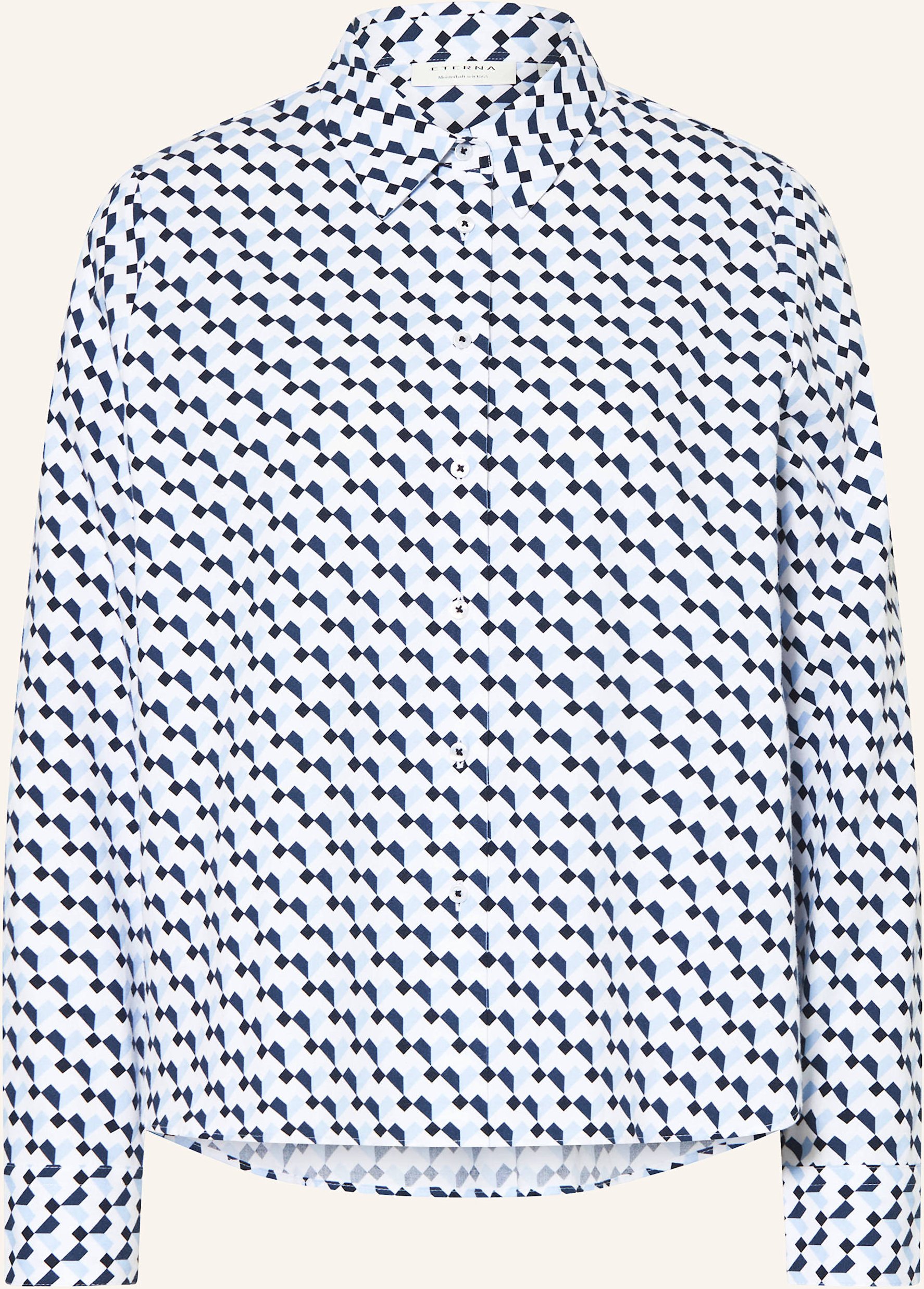 Eterna Hemdbluse Aus Flanell blau