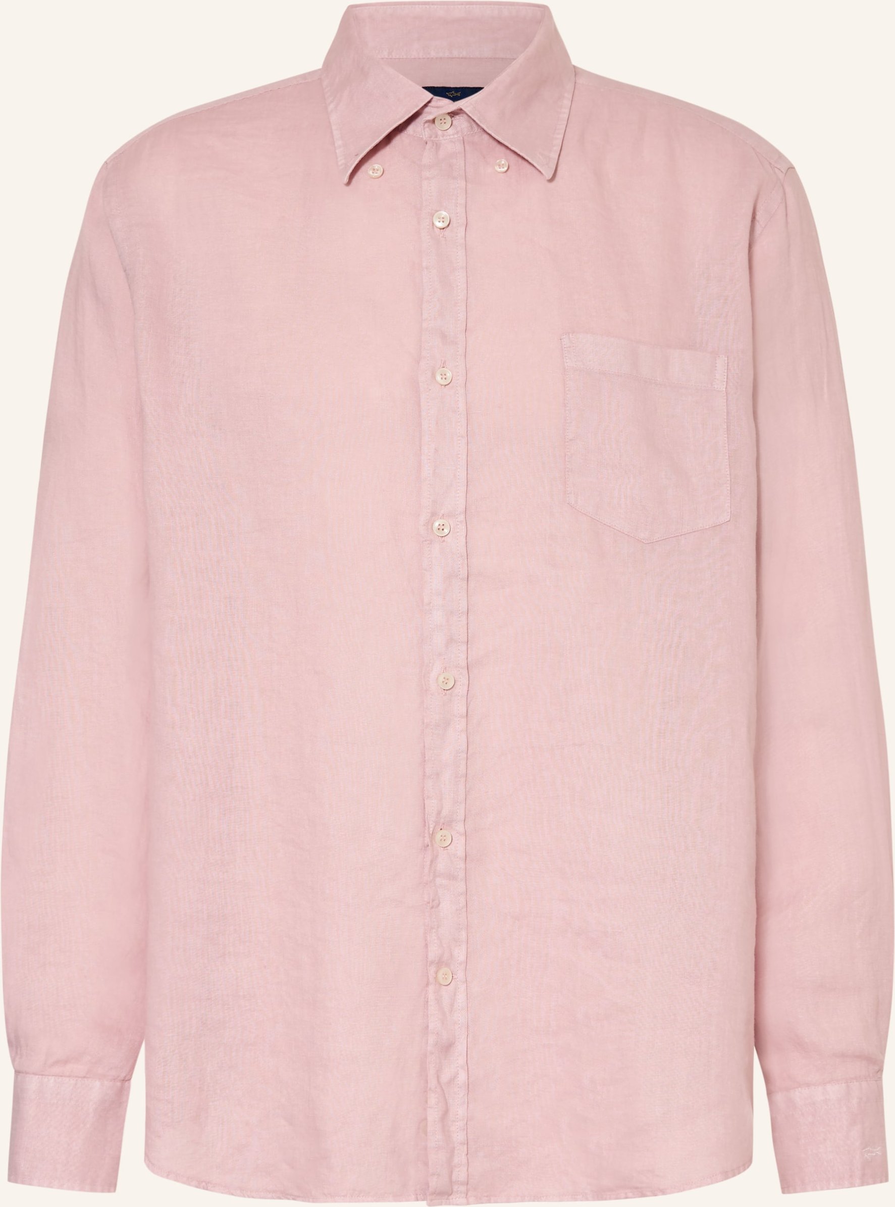 Paul & Shark Leinenhemd Regular Fit rosa