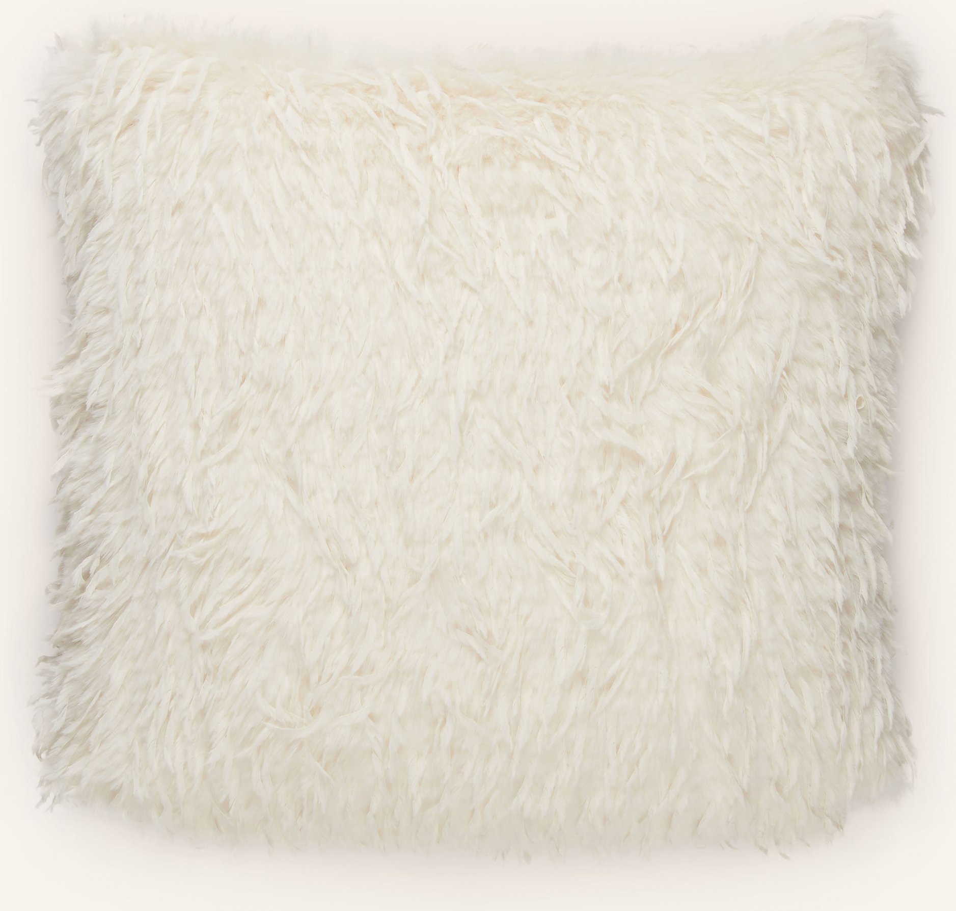 Star Home Dekokissen Emu Aus Kunstfell weiss