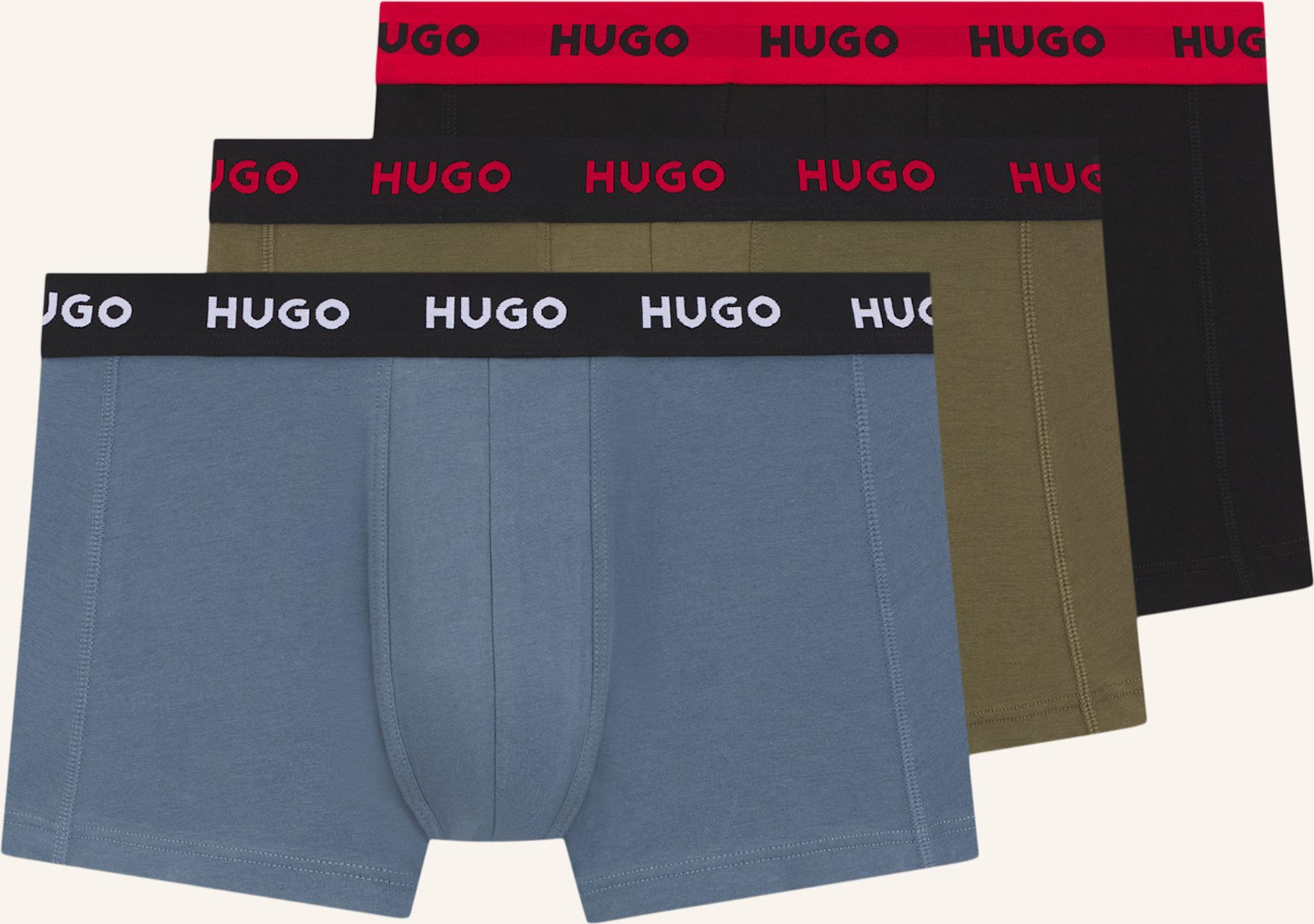 Hugo Boxershort Trunk Triplet Pack gruen