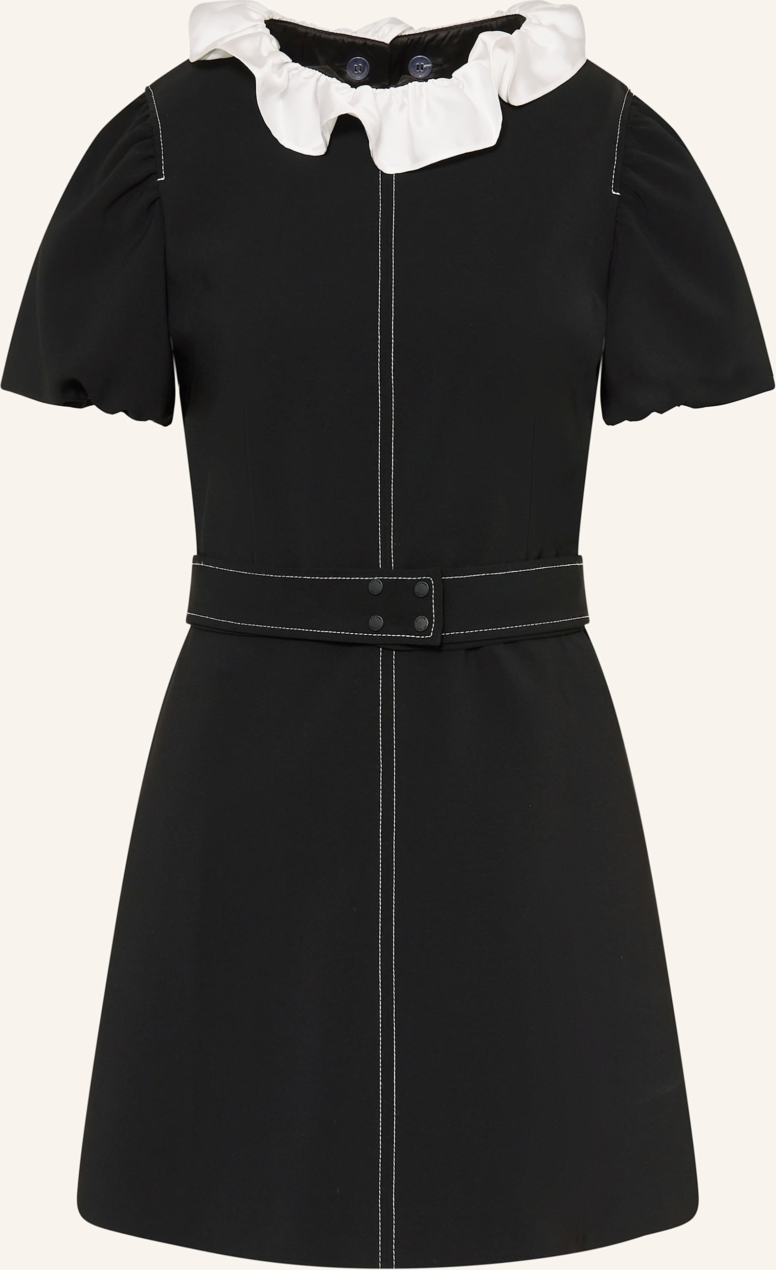 Thumbnail - Claudie Pierlot Etuikleid Mit Volants schwarz