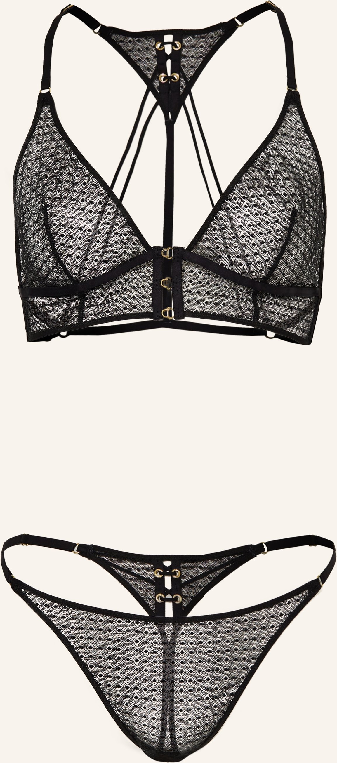 Aubade Set Secret Language: Triangel-Bh Und String schwarz