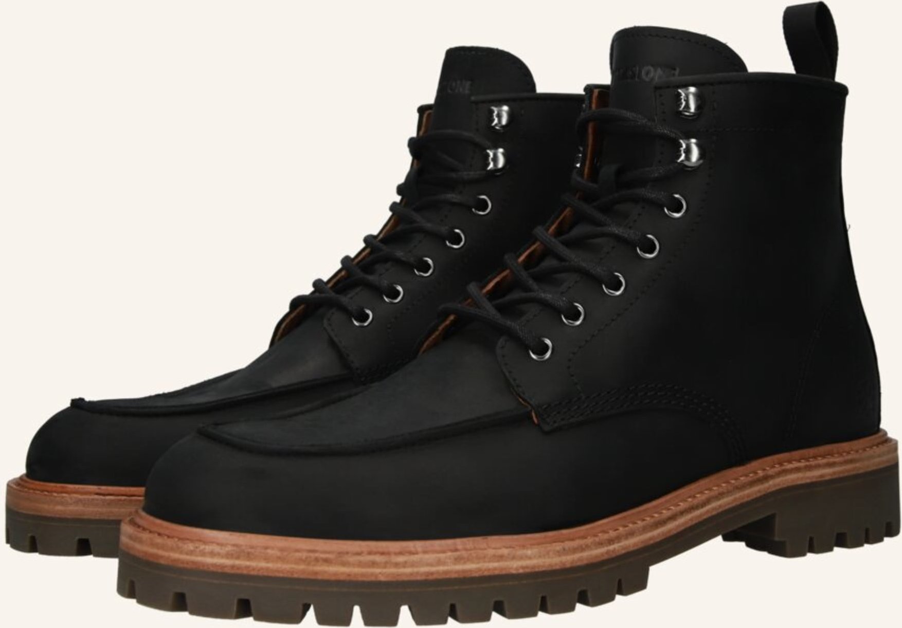 Blackstone Schnürboots schwarz