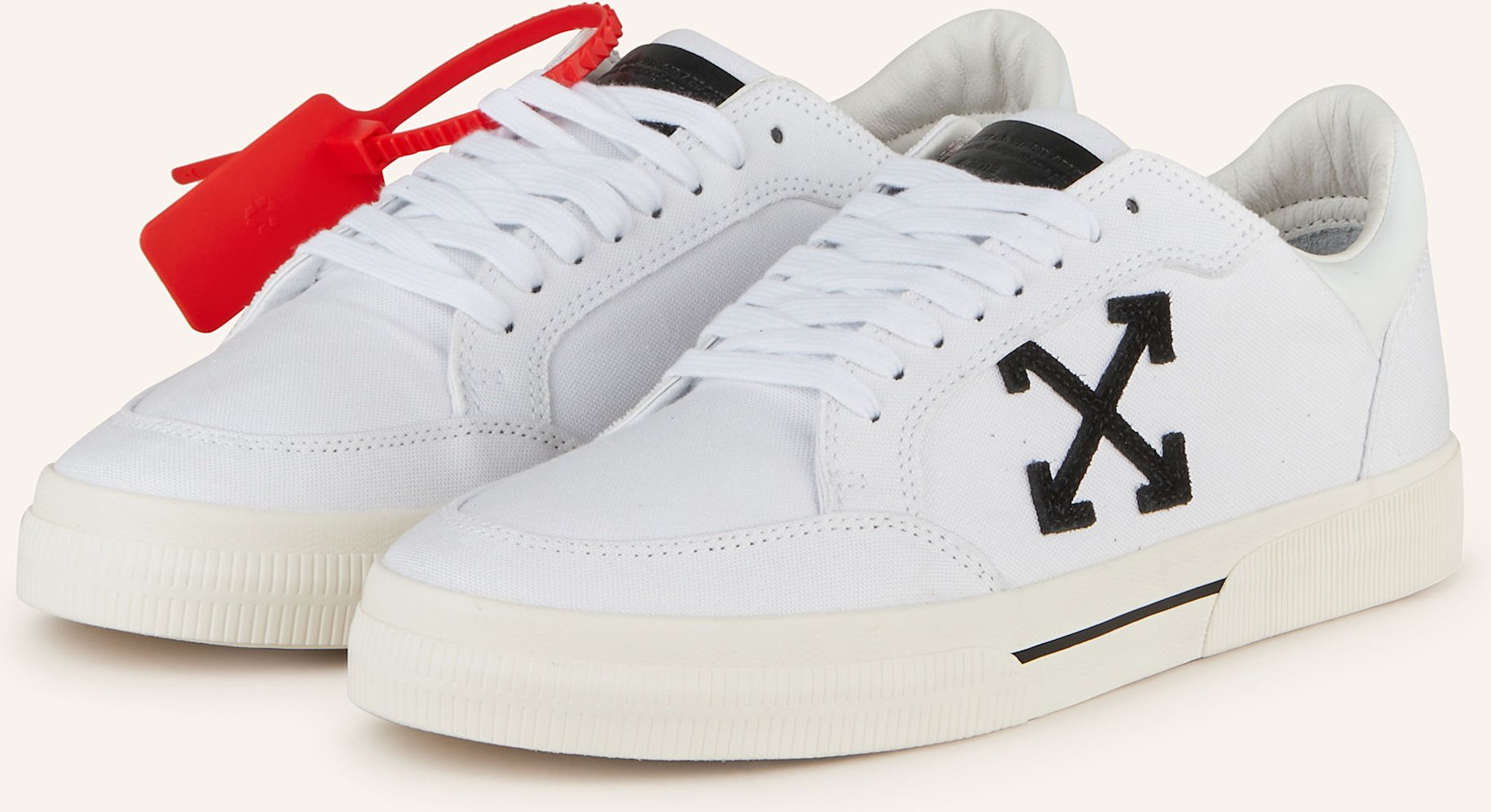 Thumbnail - Off-White Sneaker New Low Vulcanized Canvas weiss