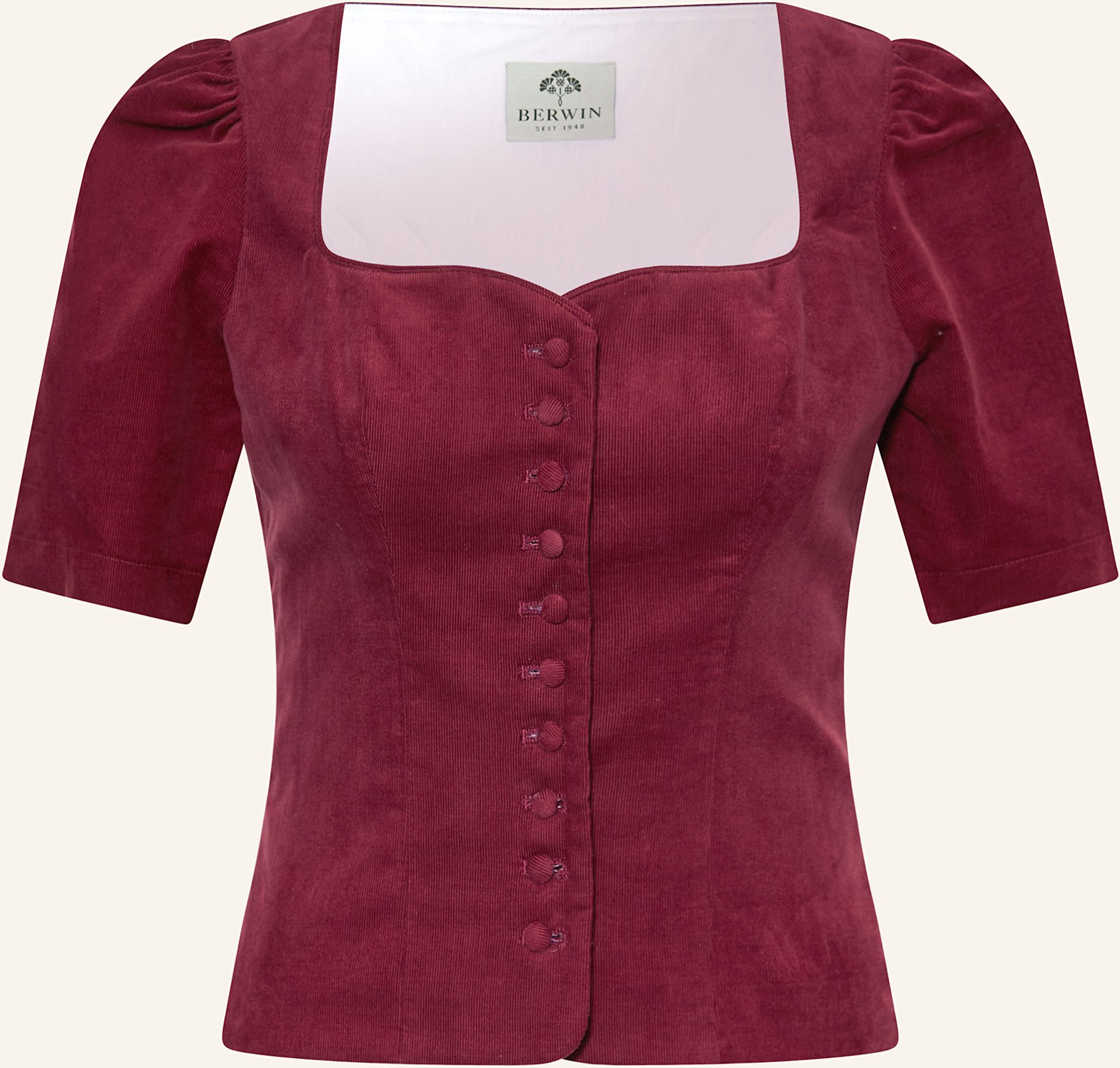 Berwin & Wolff Trachtenmieder Aus Cord rot