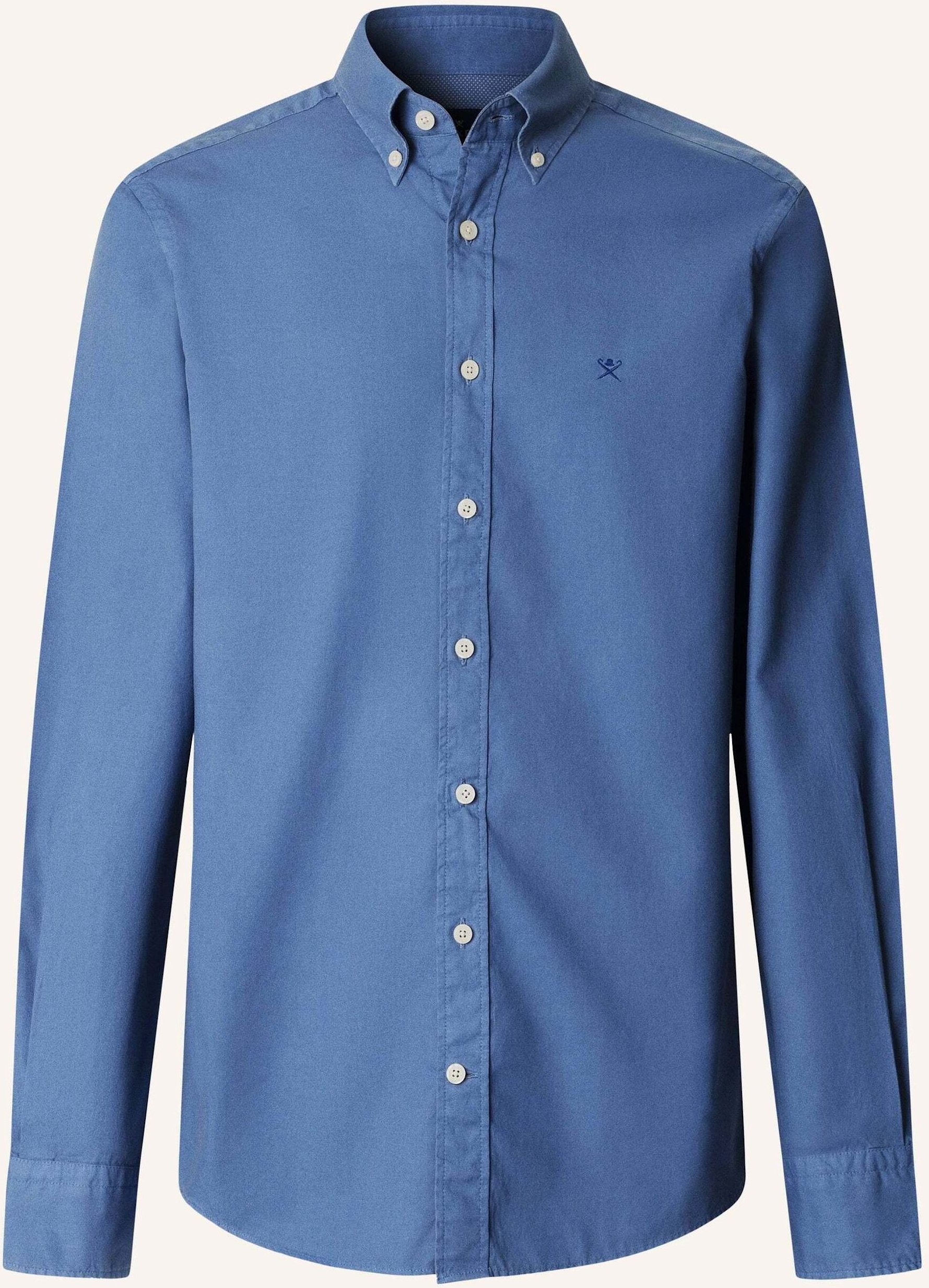 Hackett London Freizeithemd Ess Gmt Dyed Oxford blau