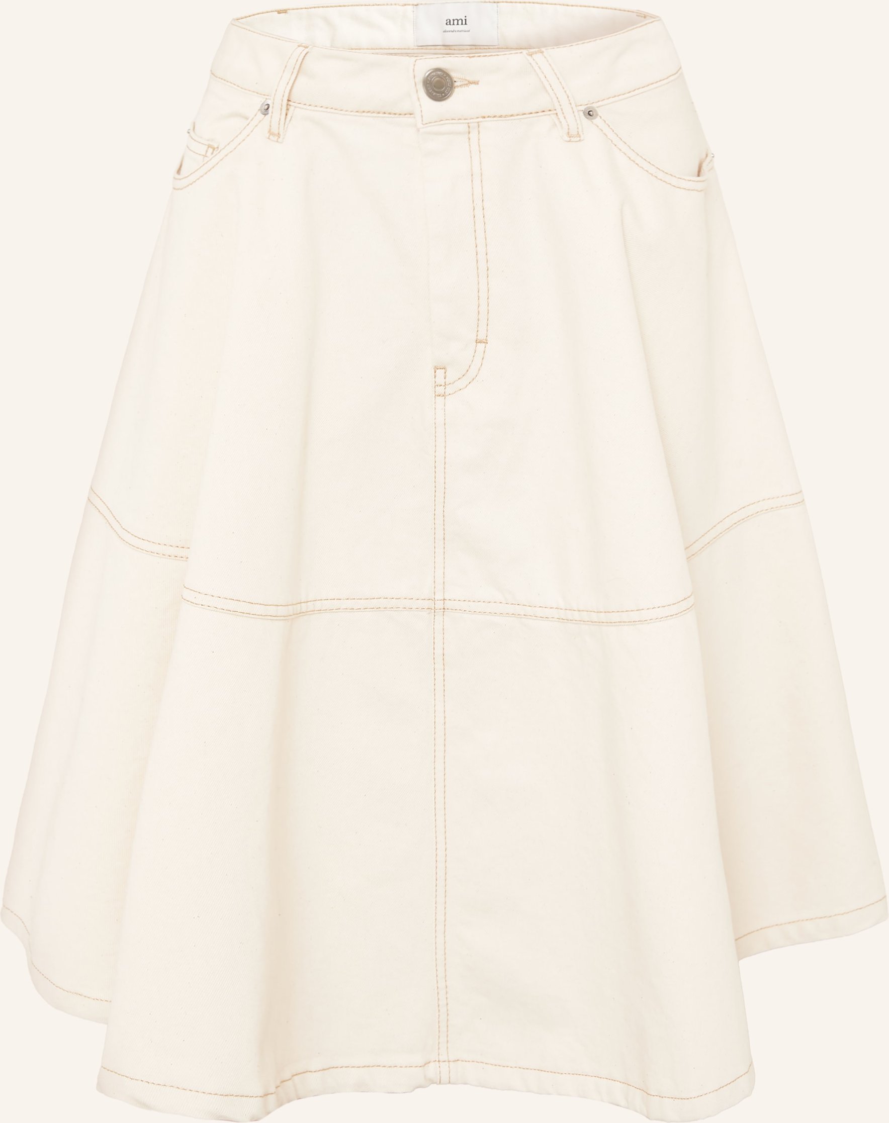 Ami Paris Jeansrock weiss