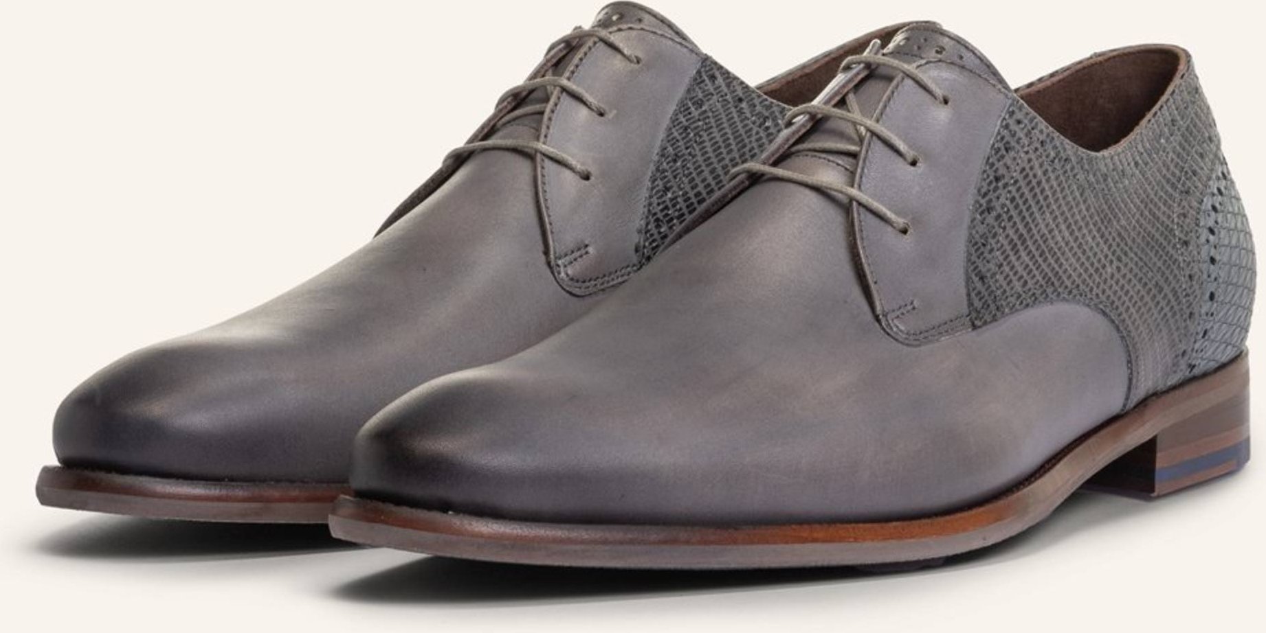 Floris Van Bommel Schnürer De Stapper 39 grau