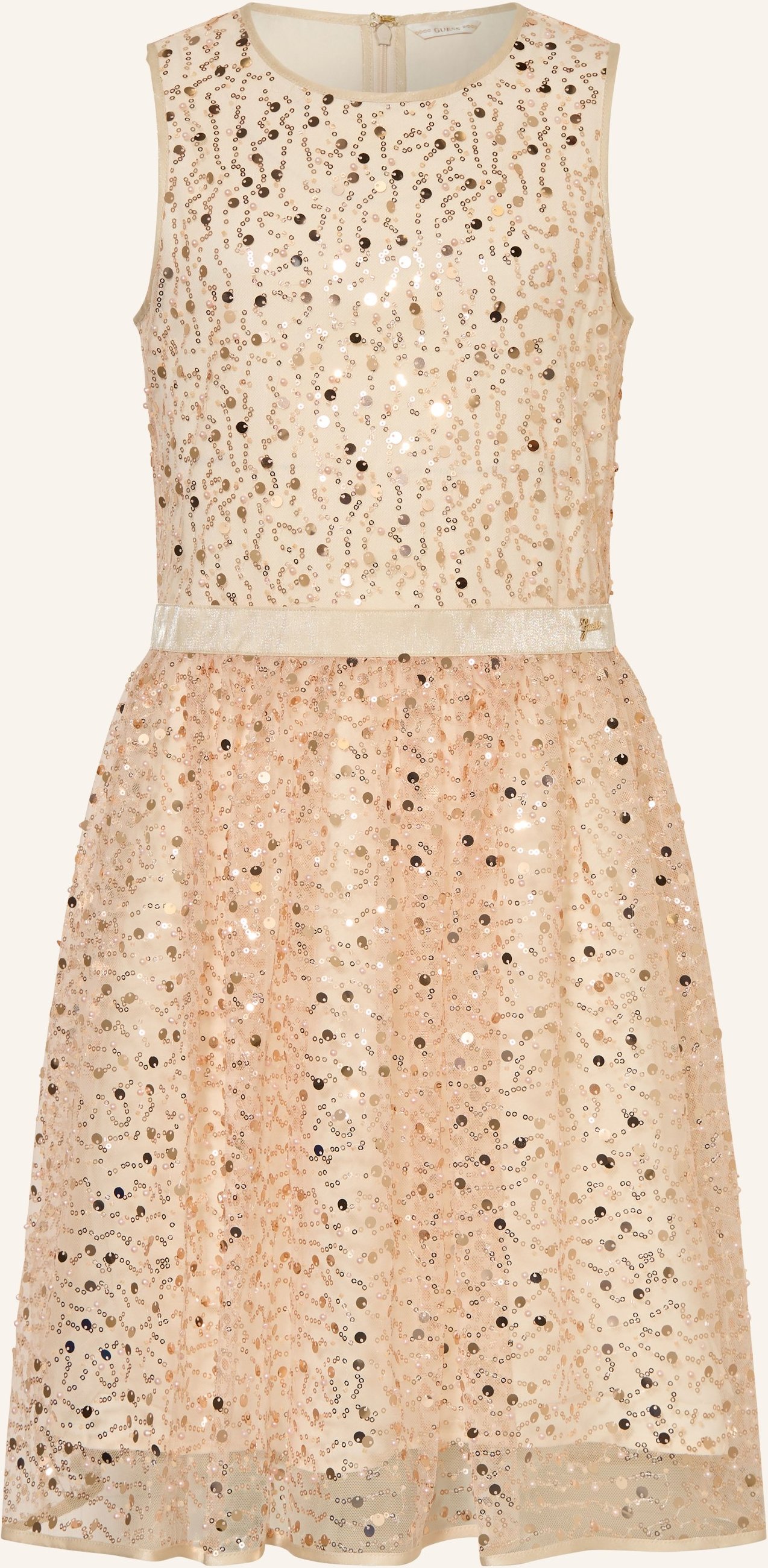 Guess Kleid Mit Pailletten beige