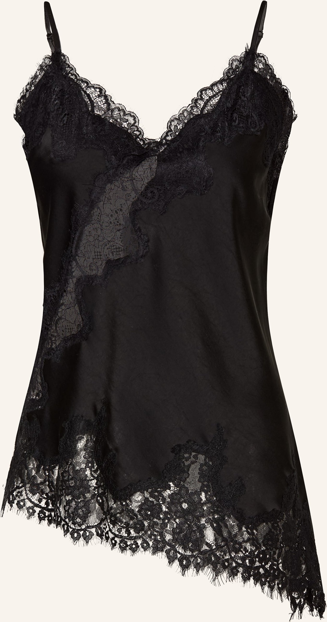 Neo Noir Top Viole Mit Spitze schwarz