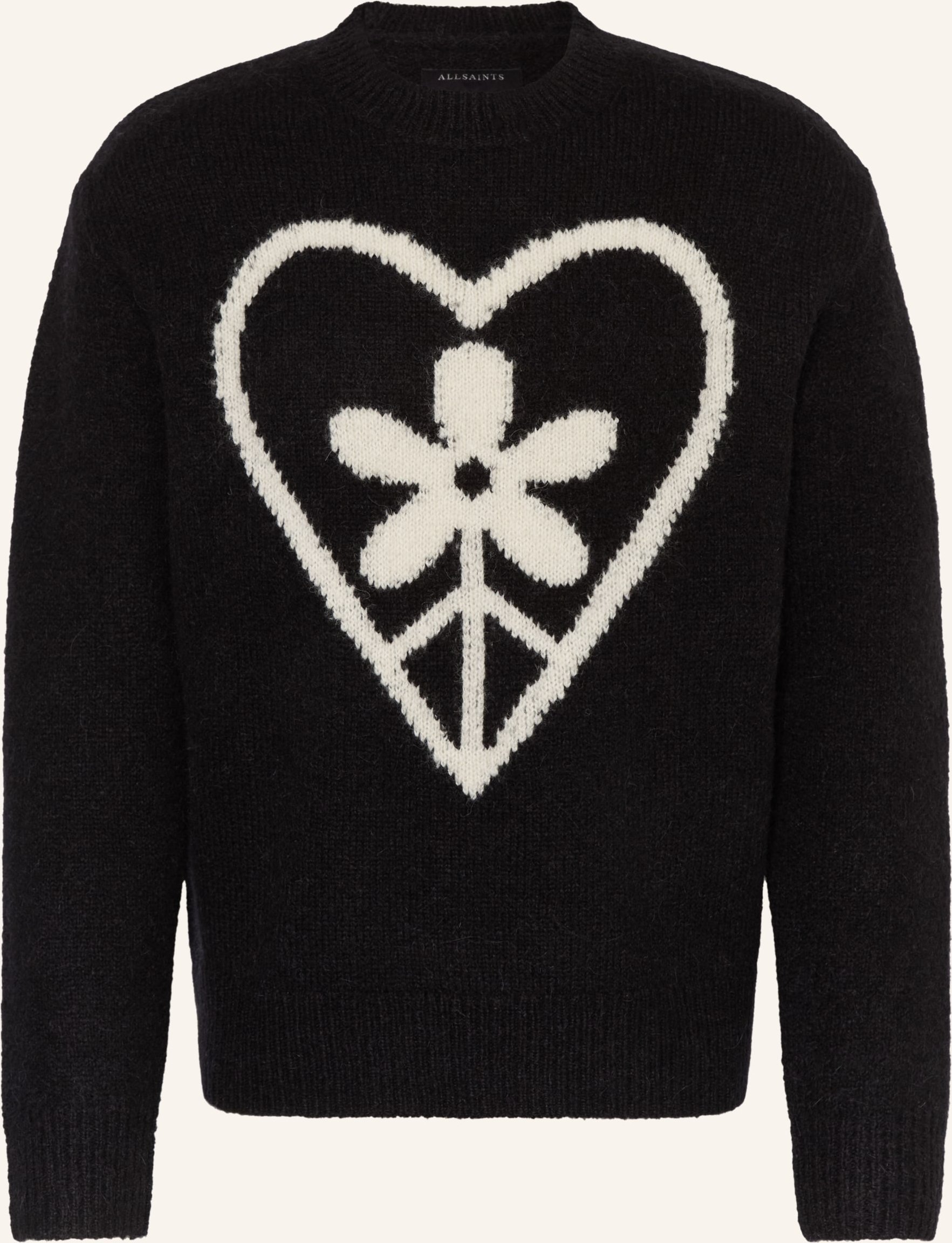 Allsaints Pullover Finden Mit Alpaka schwarz