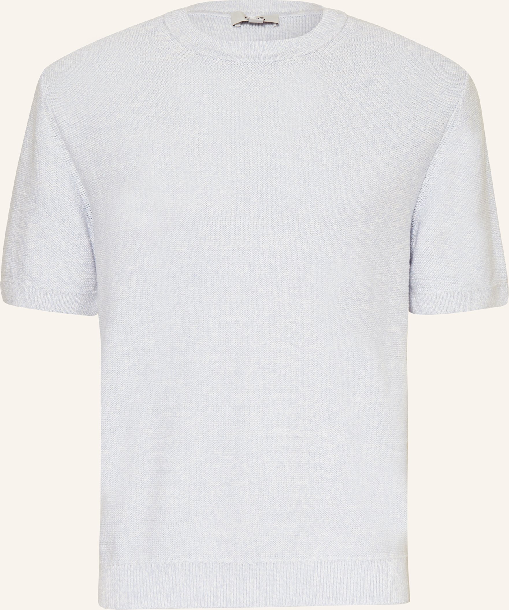 Cos Strickshirt Mit Leinen blau