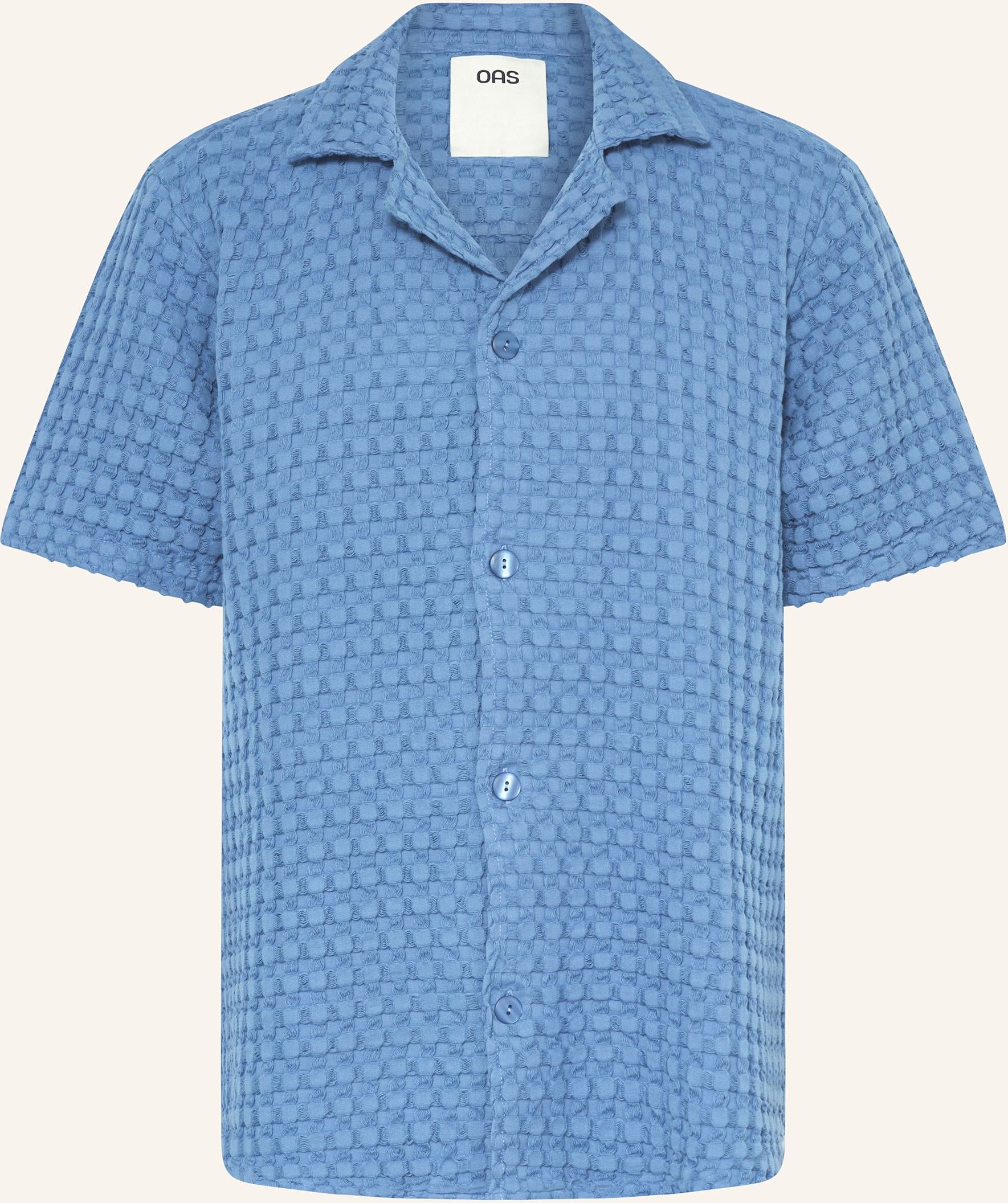 Oas Resorthemd Nearly Black Comfort Fit blau