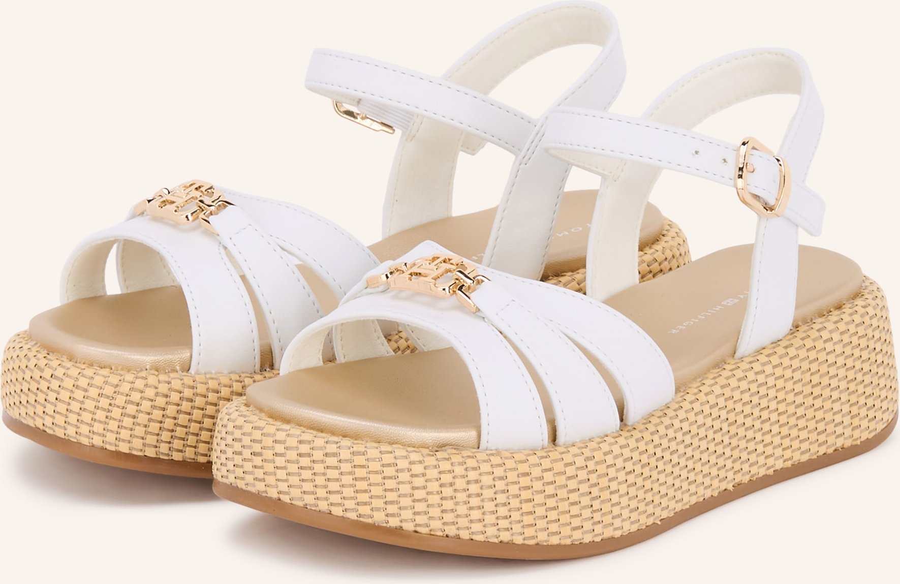 Tommy Hilfiger Plateau-Sandaletten weiss