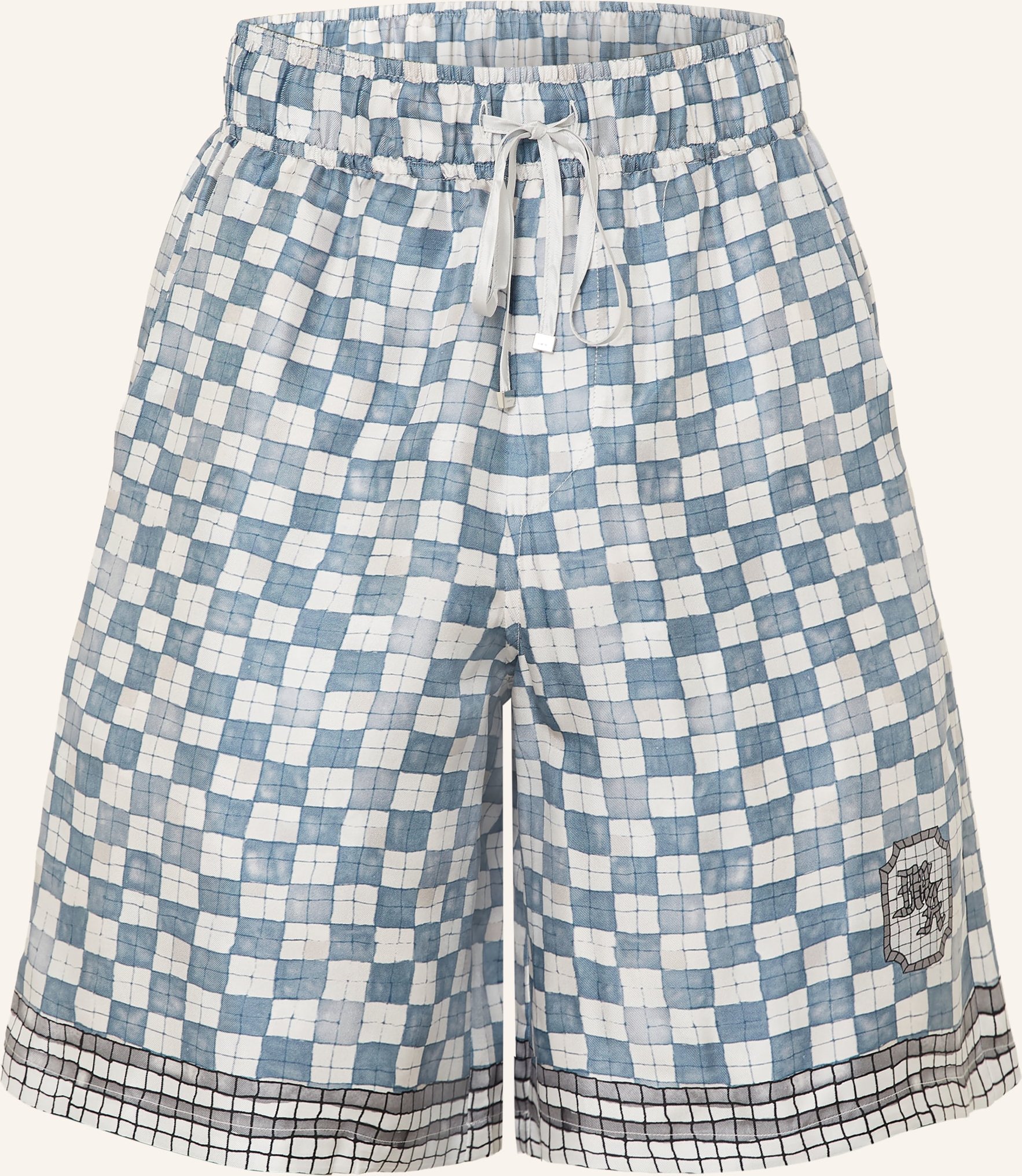 Amiri Seidenshorts blau