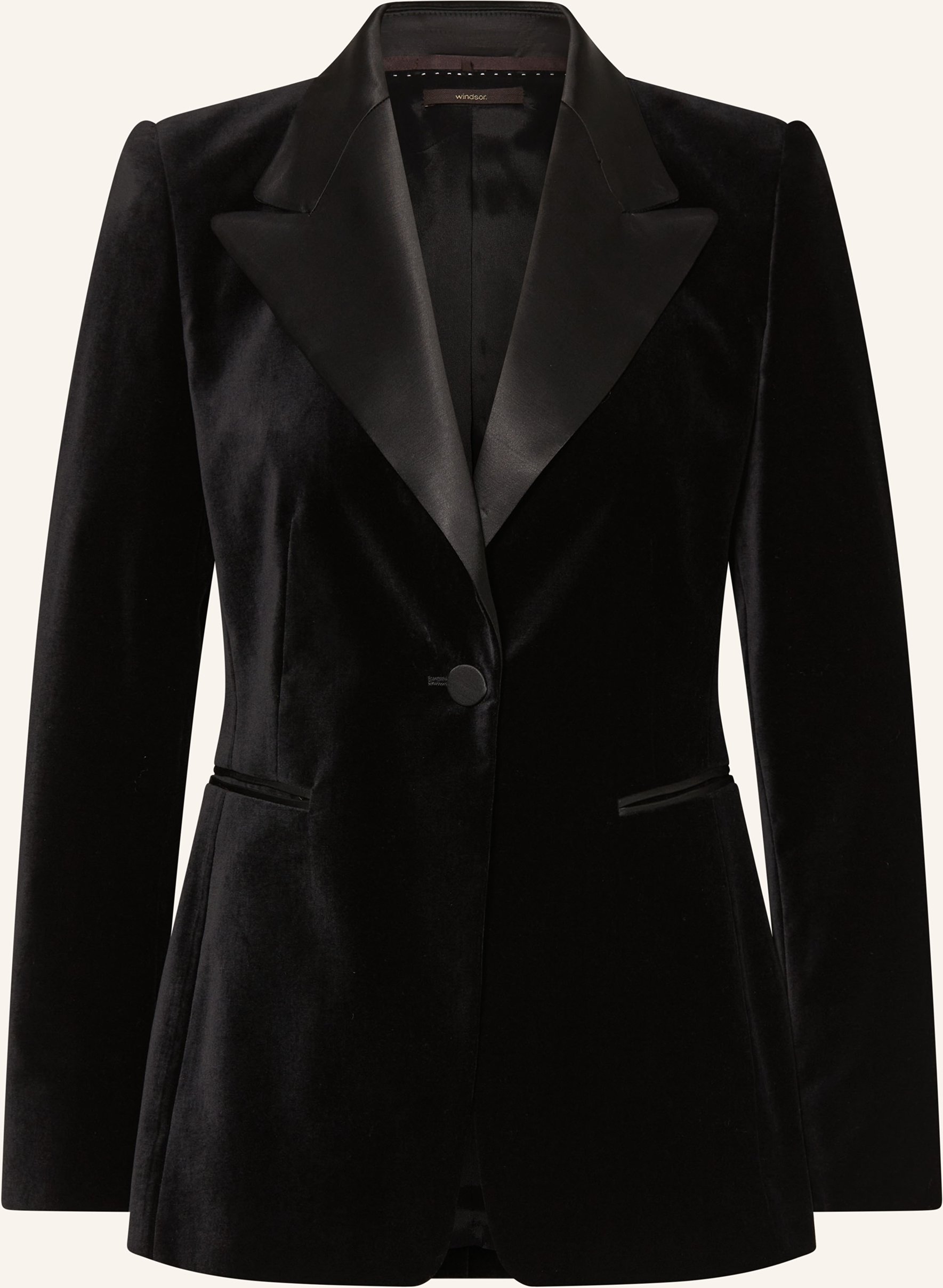 Windsor. Samtblazer schwarz