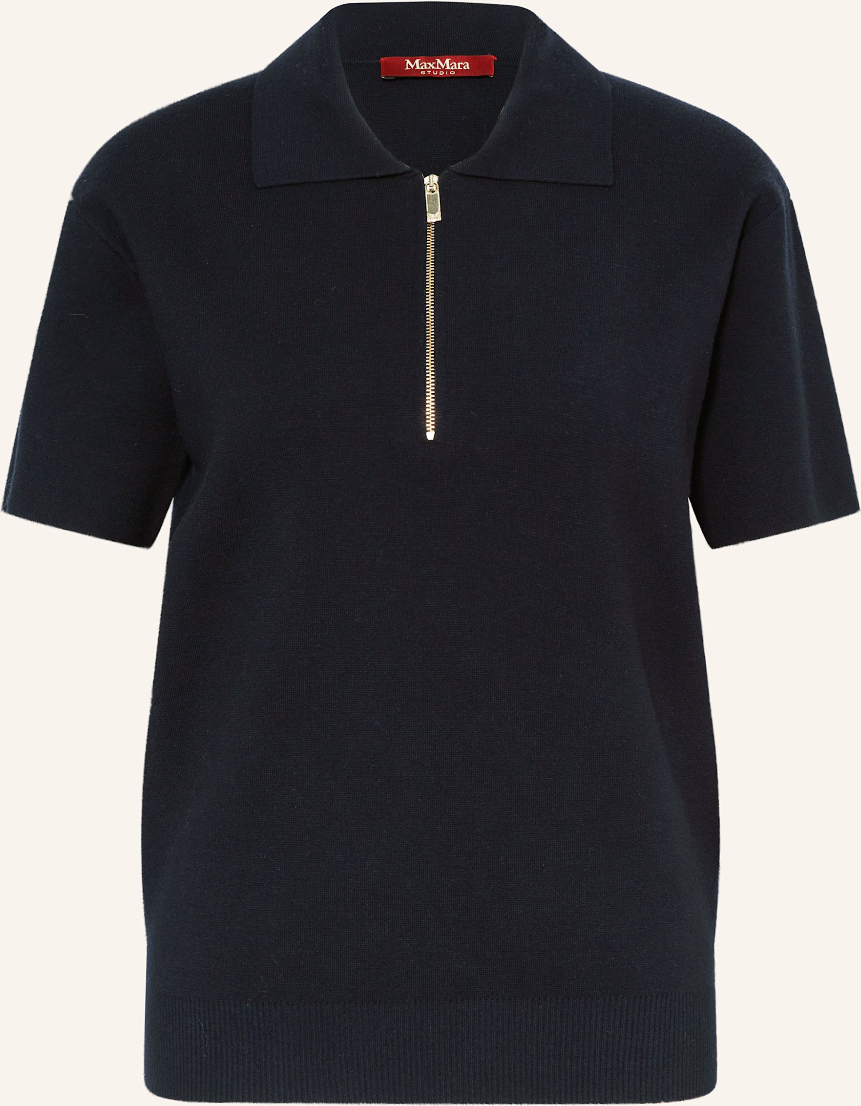 Max Mara Studio Strick-Poloshirt Teti blau