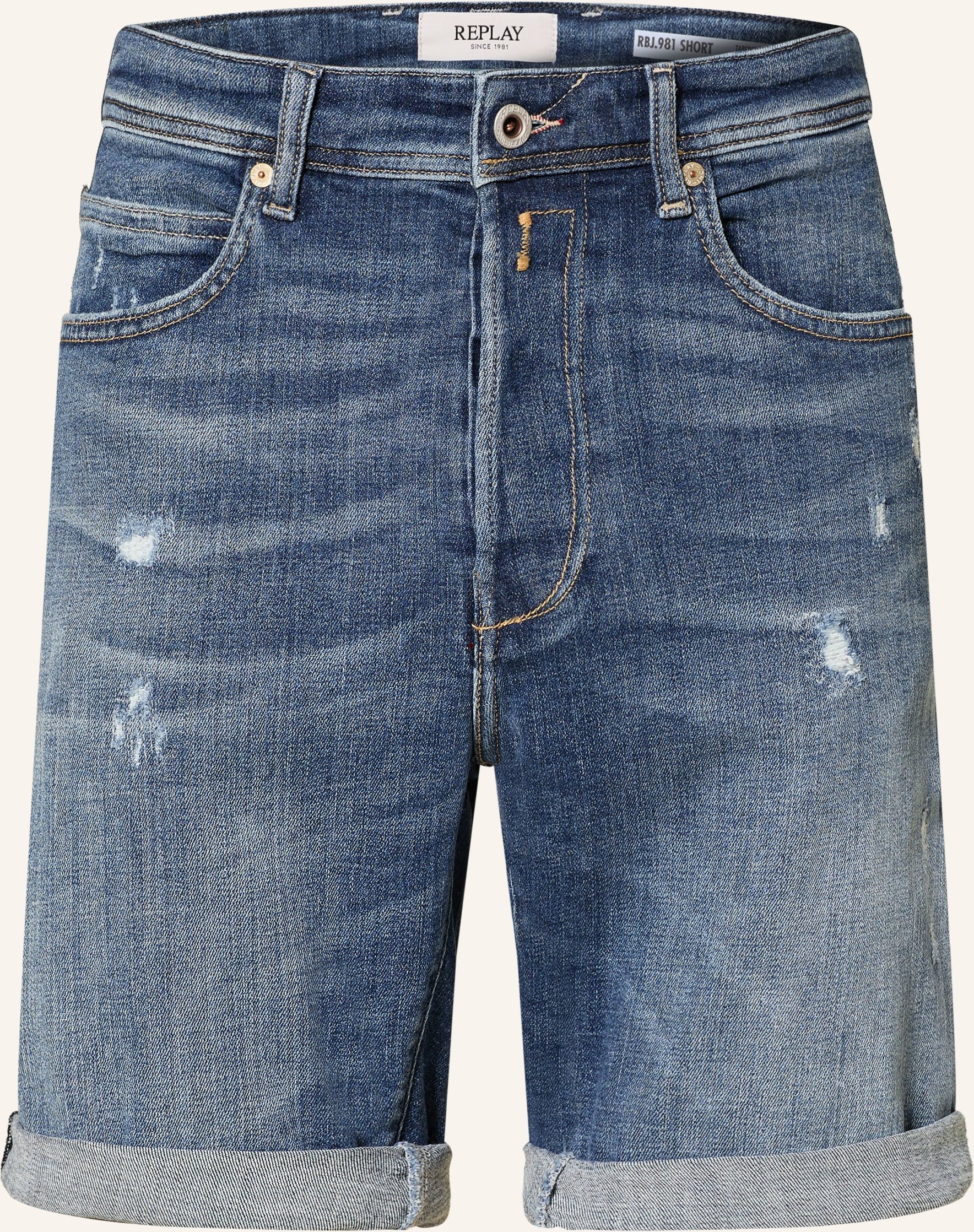 Replay Jeansshorts blau