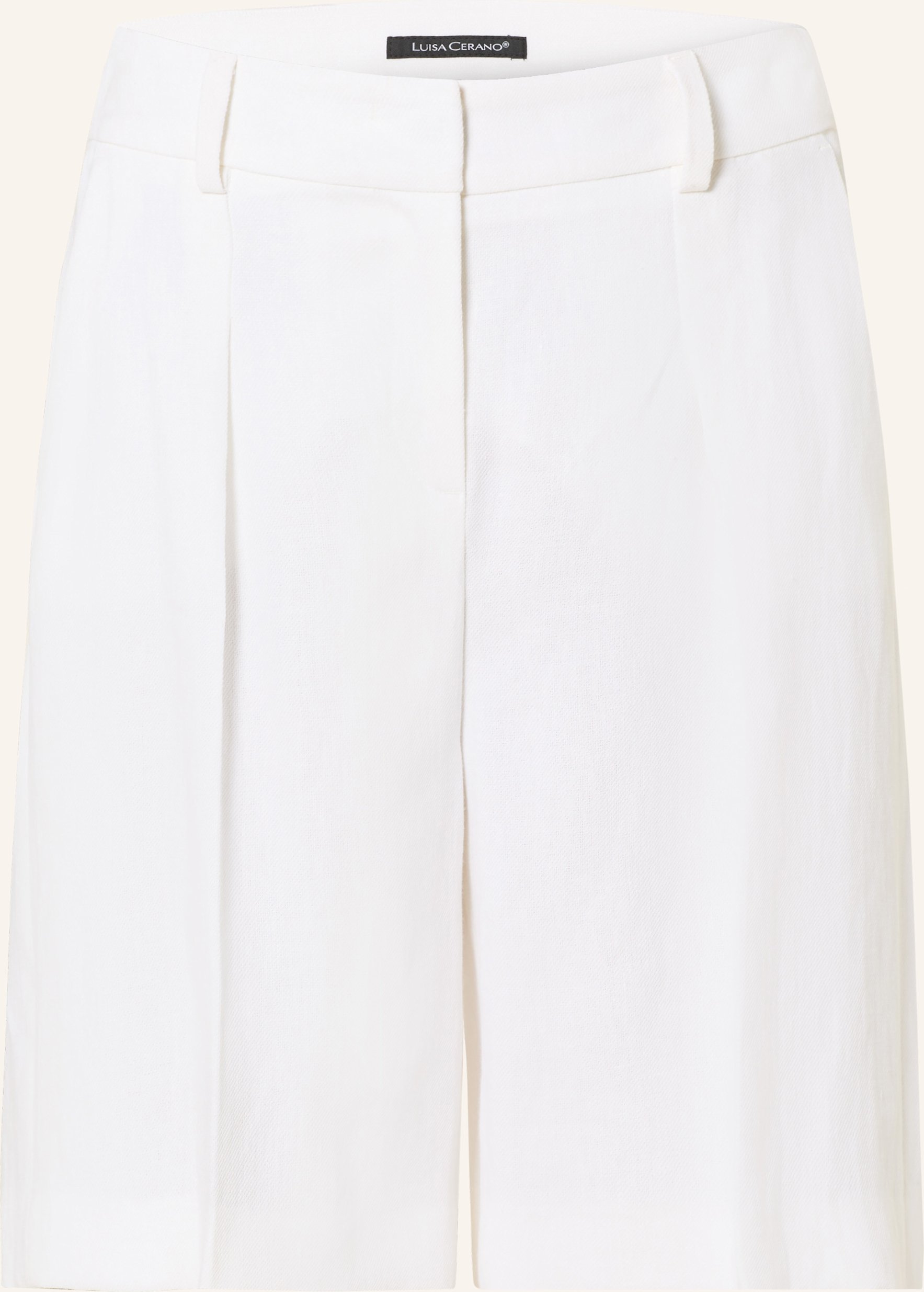 Luisa Cerano Shorts Mit Leinen weiss