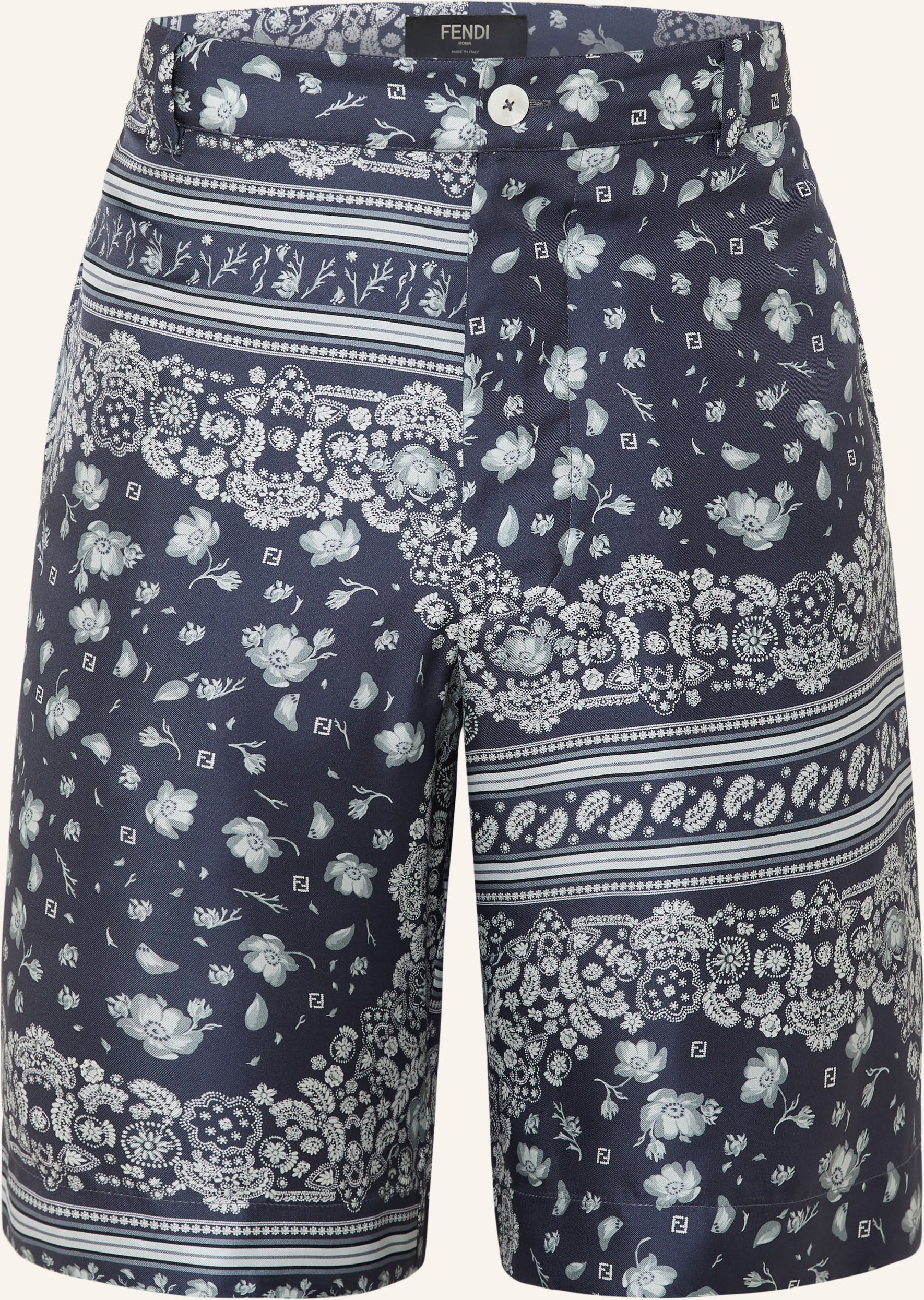 Fendi Seidenshorts blau