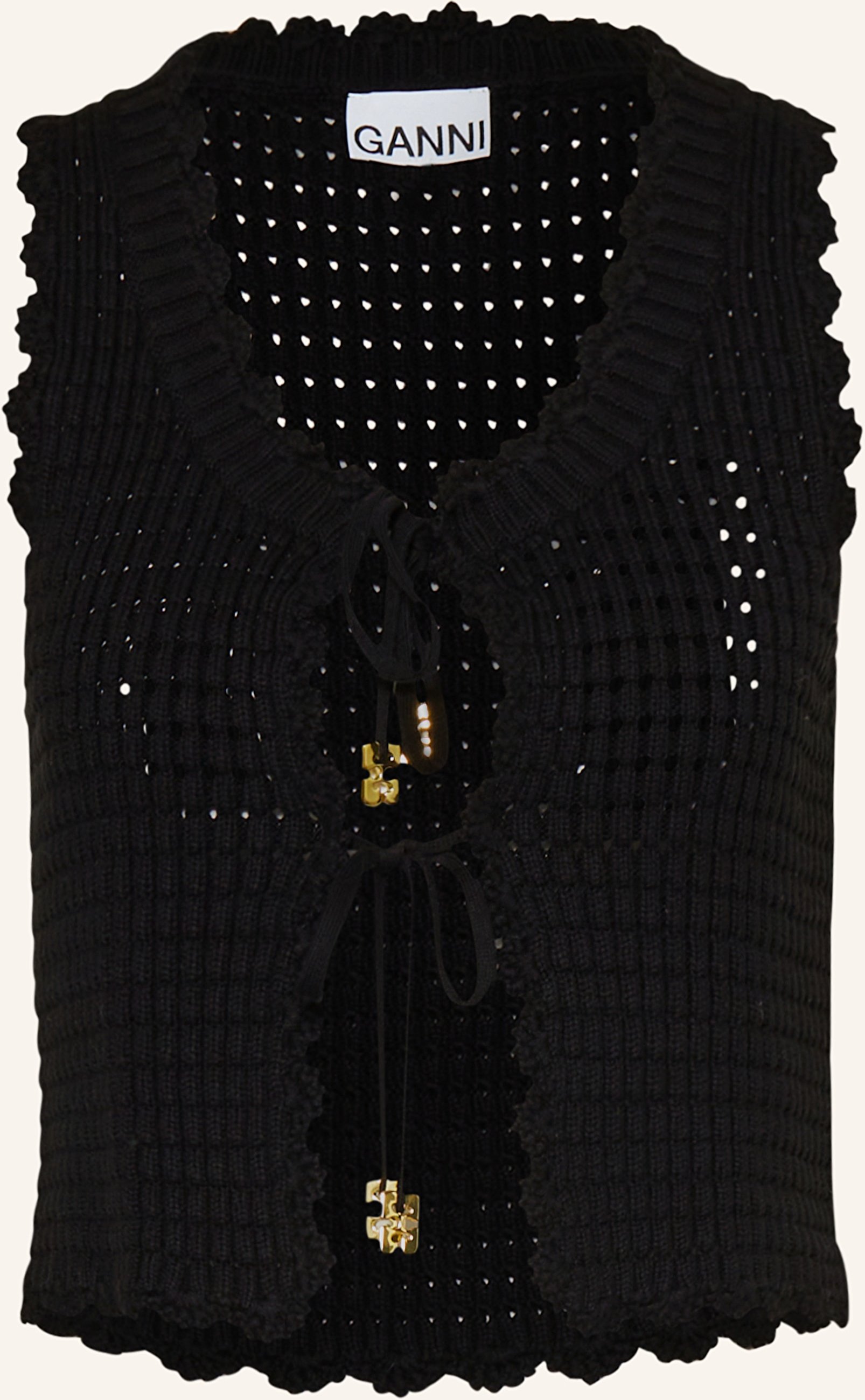 Ganni Stricktop schwarz