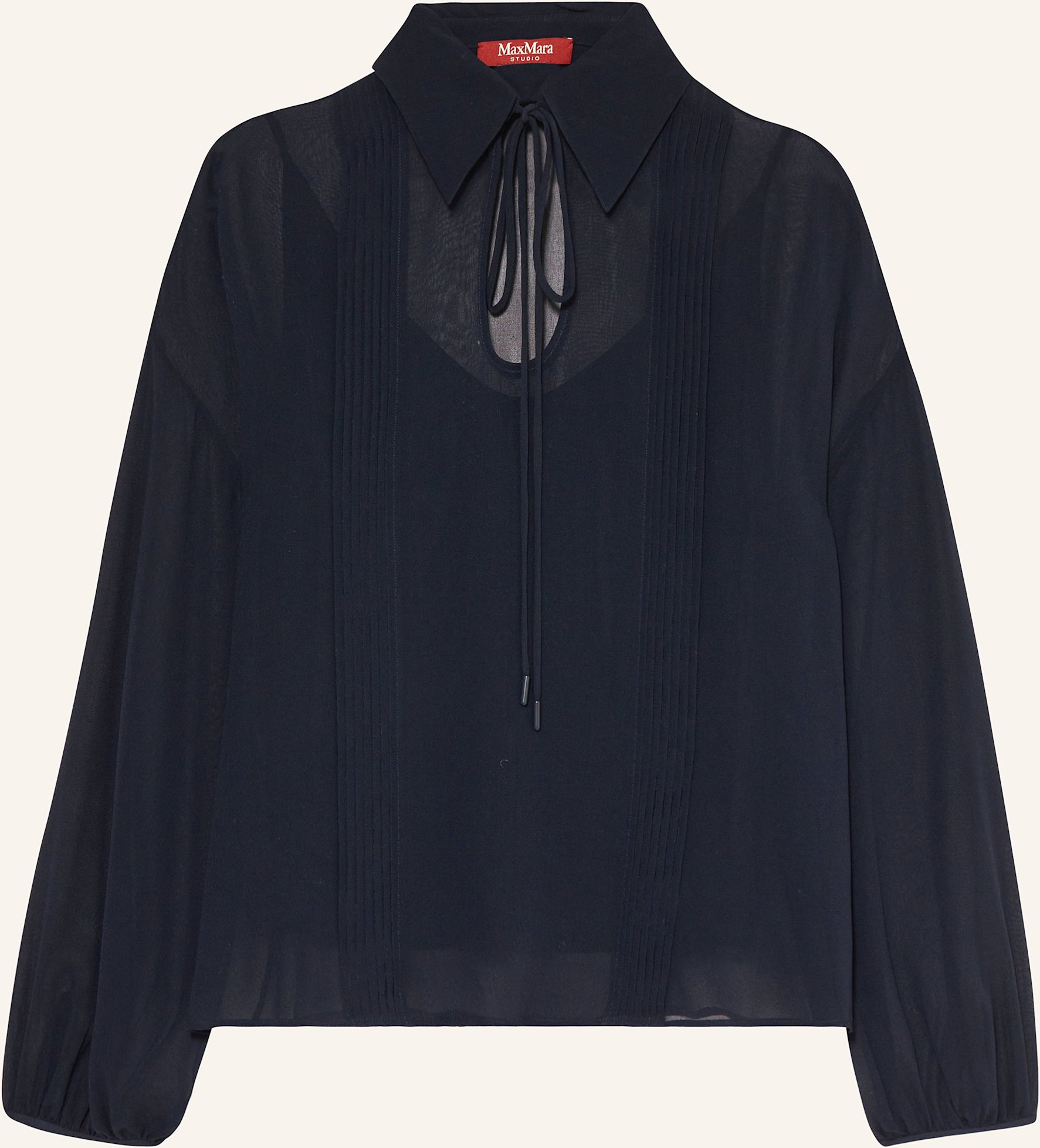 Max Mara Studio Seidenbluse Valdai blau