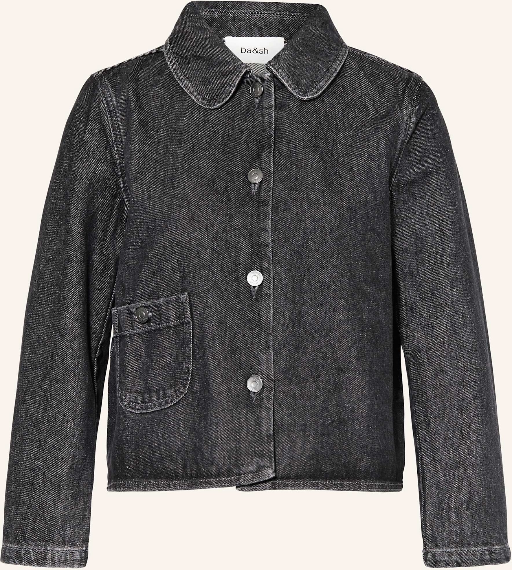 Thumbnail - Ba&Sh Jeansjacke Miny schwarz