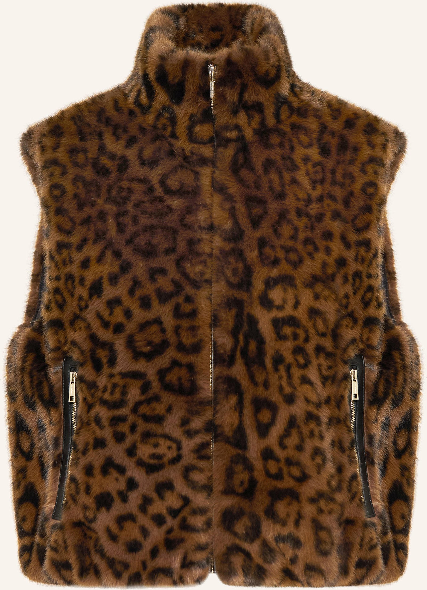 Rino & Pelle Kunstfell-Weste braun