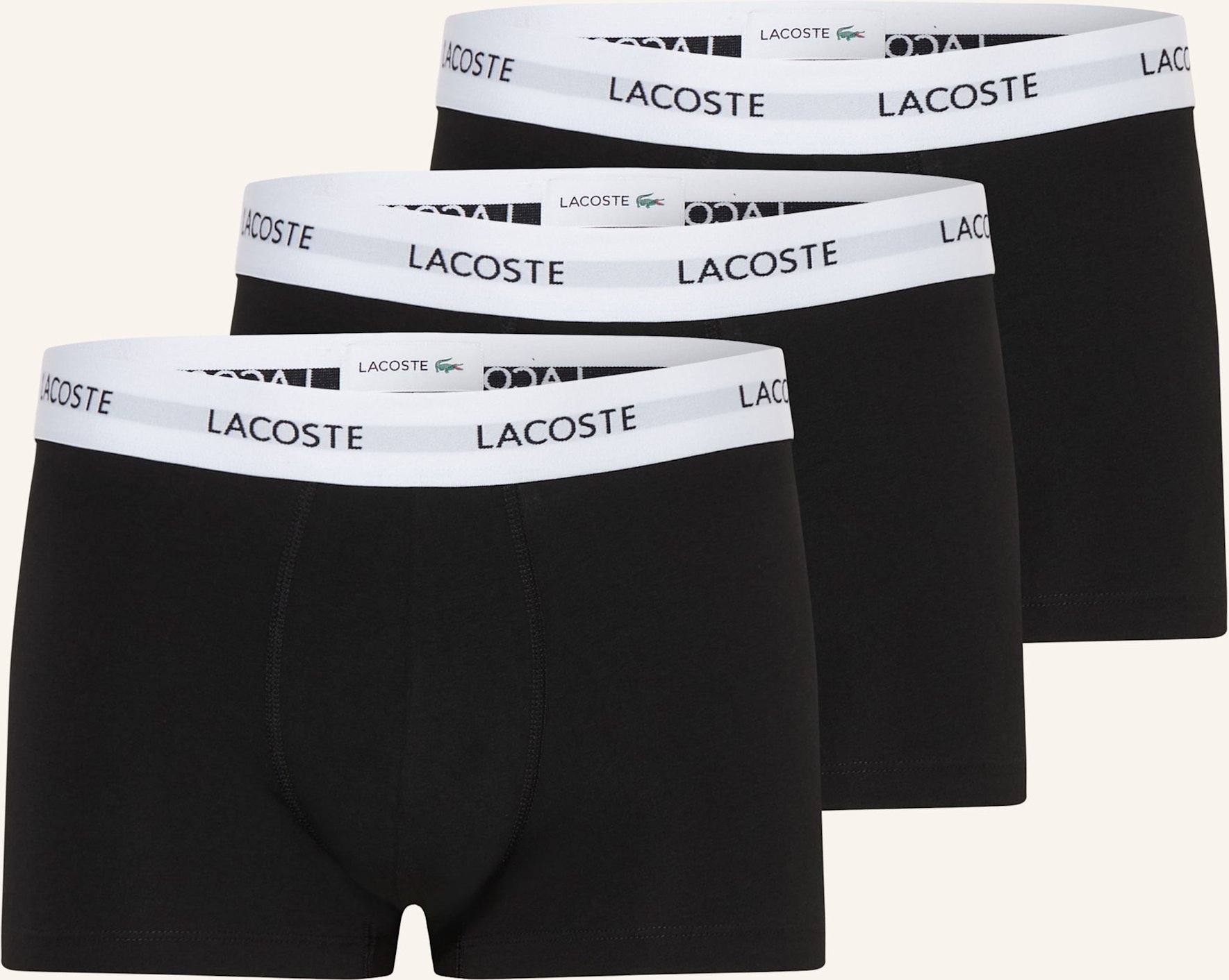 Lacoste 3er-Pack Boxershorts schwarz