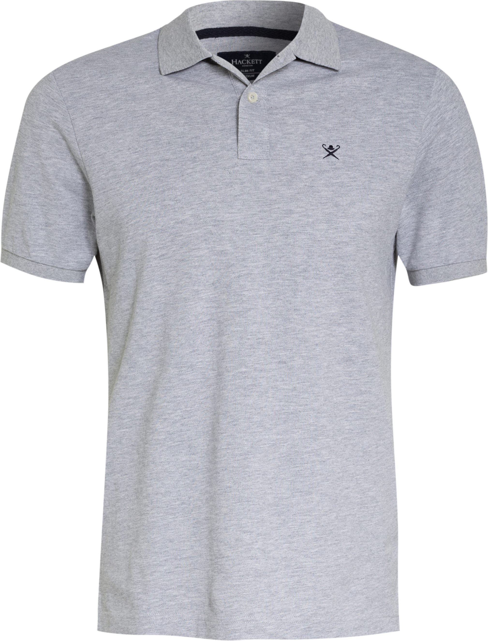 Hackett London Piqué-Poloshirt Slim Fit grau