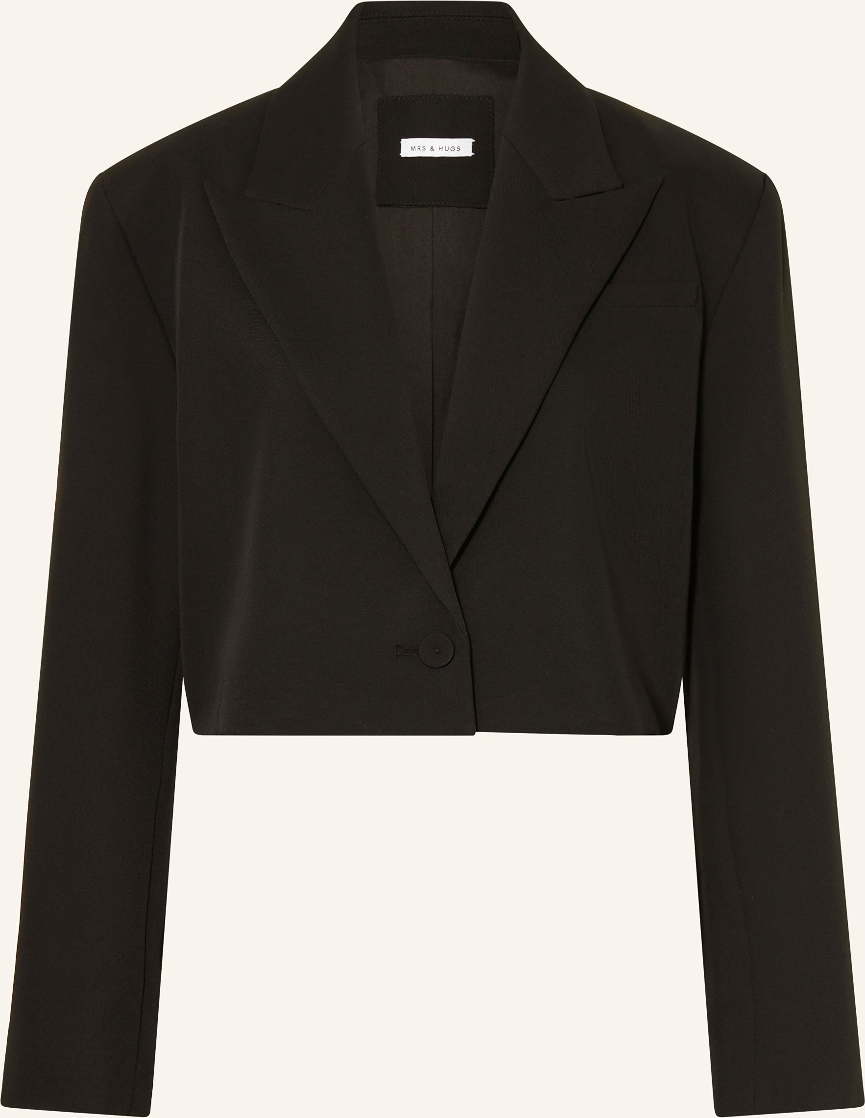 Mrs & Hugs Cropped-Blazer schwarz