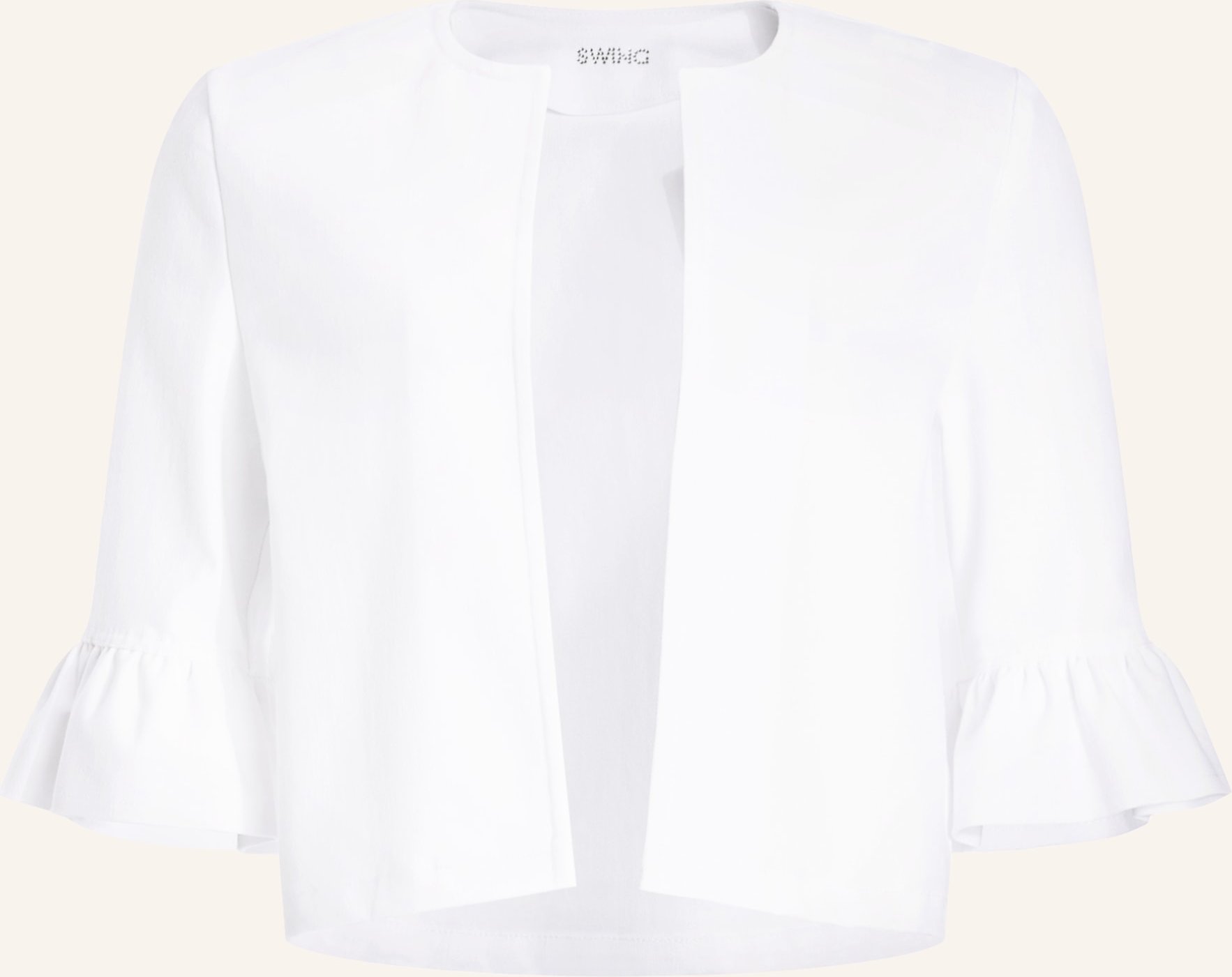 Swing Jeans-Bolero Mit 3/4-Arm weiss