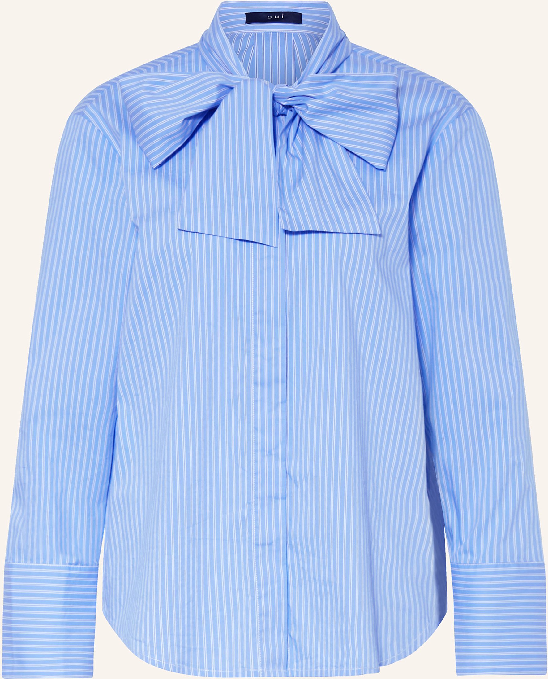 Oui Schluppenbluse blau