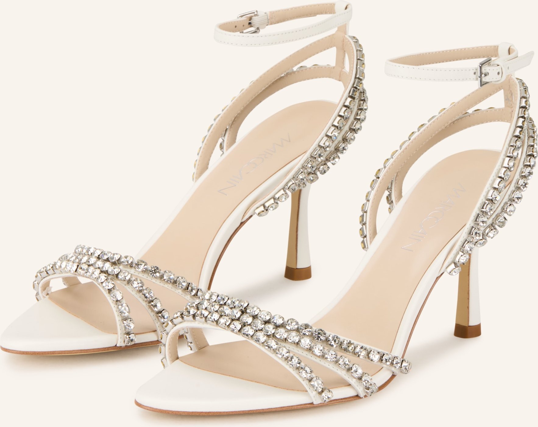 Marc Cain Sandaletten Mit Schmucksteinen weiss