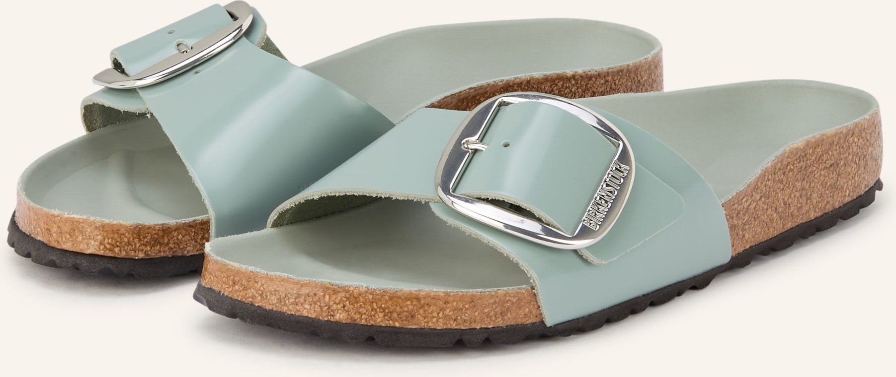 Birkenstock Pantoletten Madrid Big Buckle blau