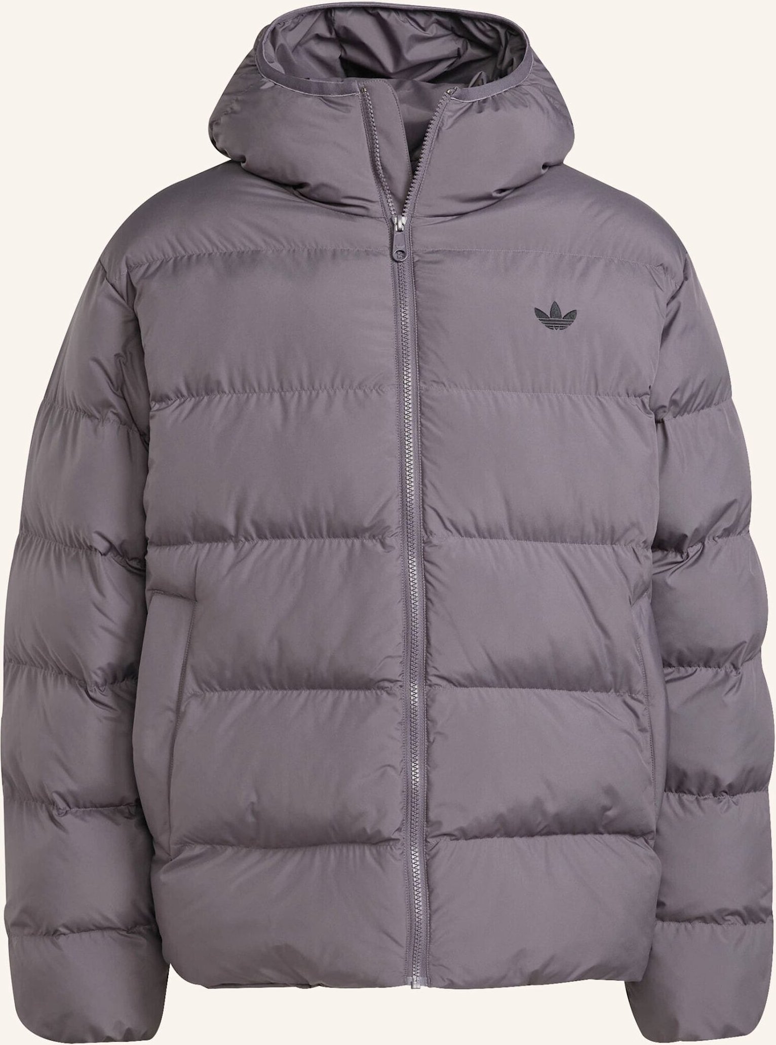 Thumbnail - Adidas Originals Tonal Hooded Puffer Jacke grau