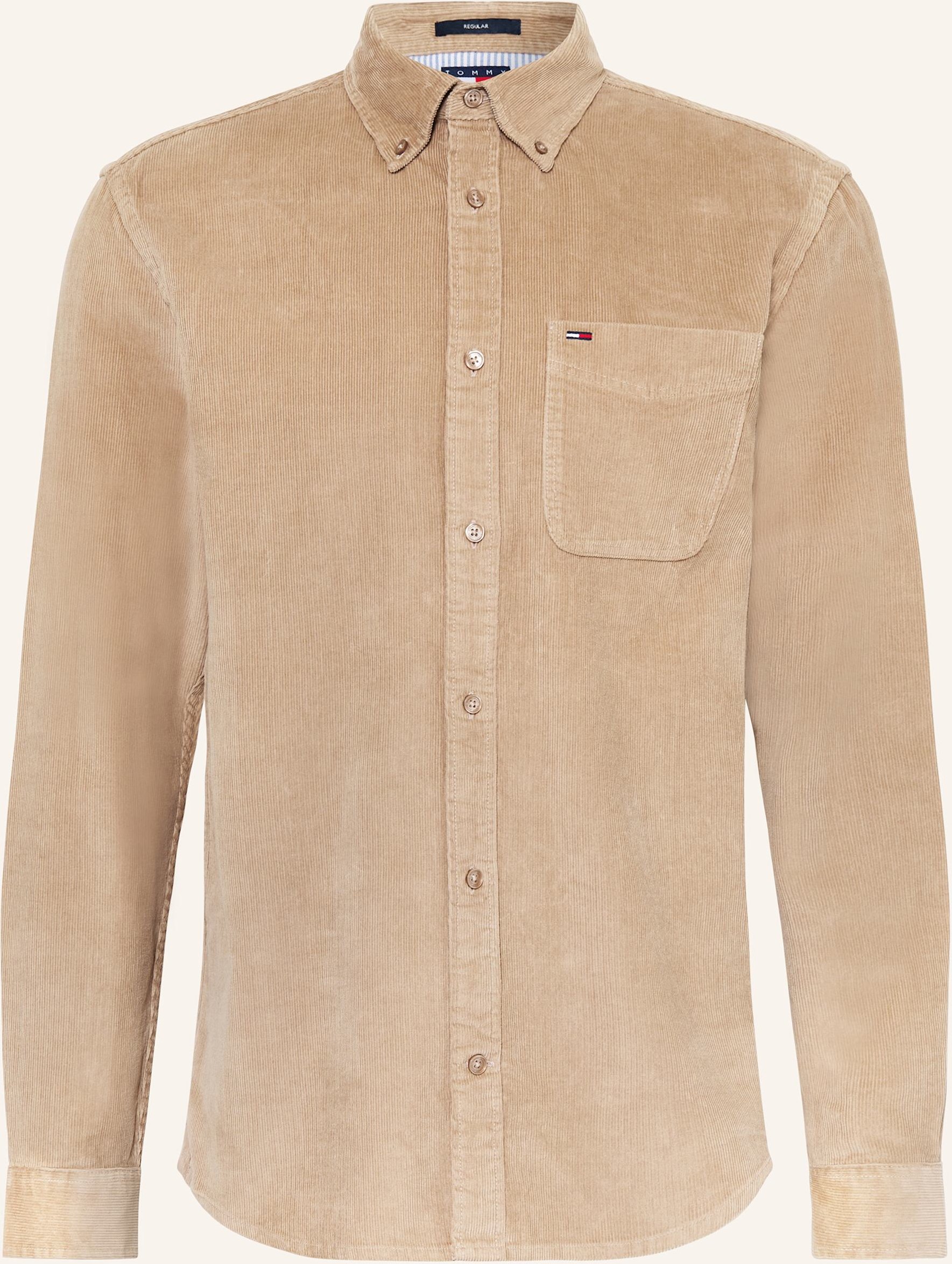 Thumbnail - Tommy Jeans Cordhemd Regular Fit beige