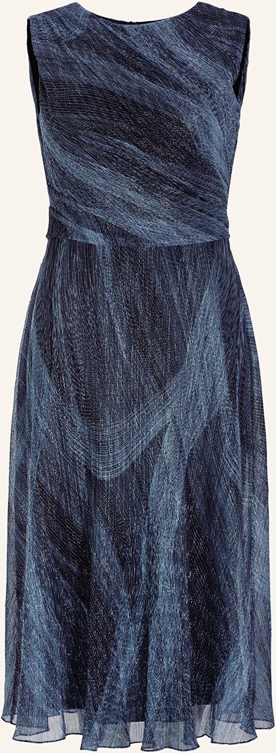 Thumbnail - Swing Cocktailkleid Mit Glitzergarn blau