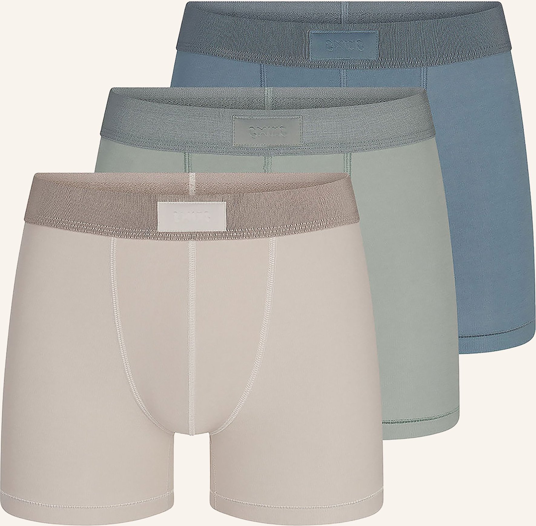Skims 3er-Pack Boxershorts Skims Cotton grau